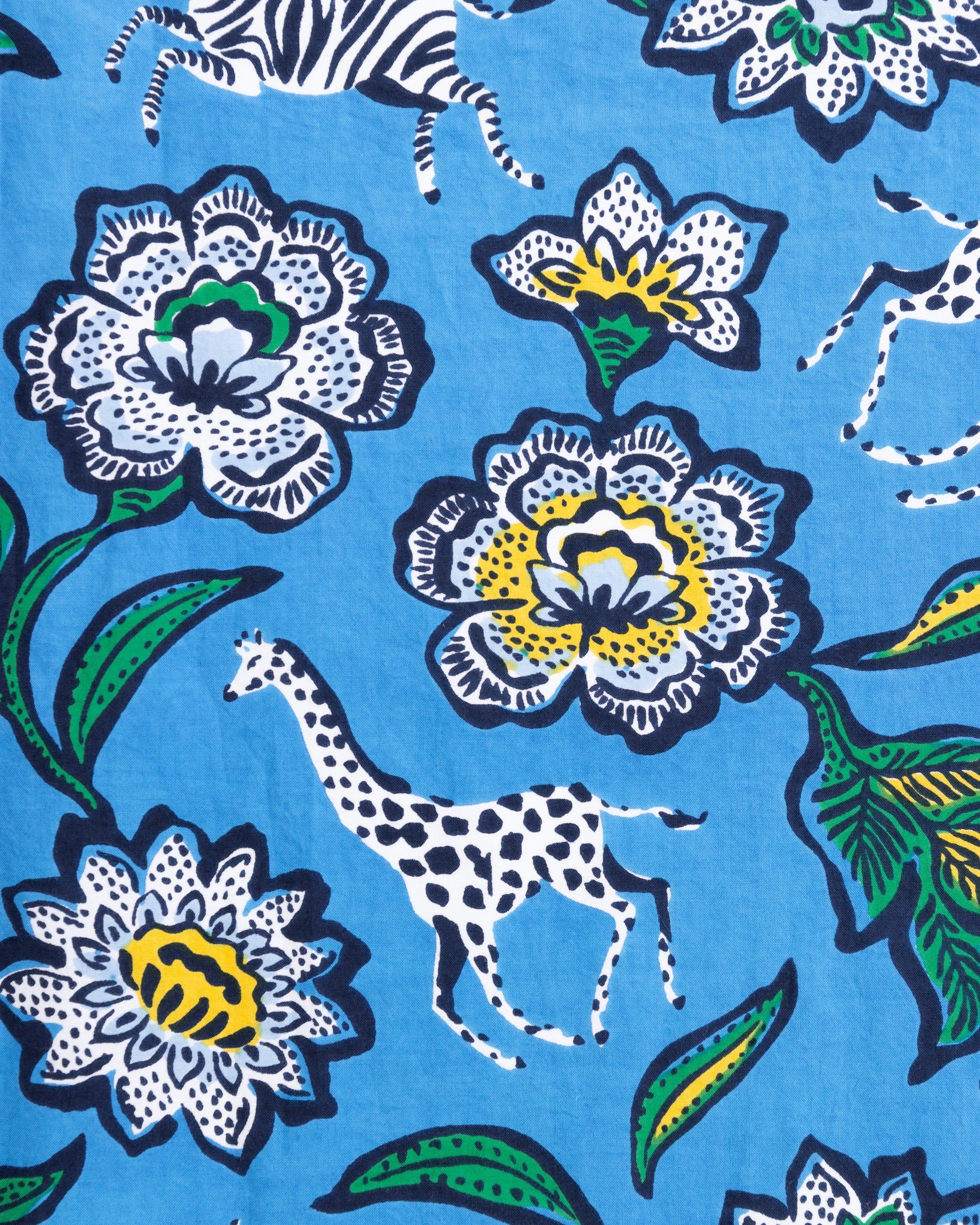 PF x Pencil & Paper Co. Floral Safari - Long Sleep Set - Cobalt sold by Printfresh product image thumbnail 5