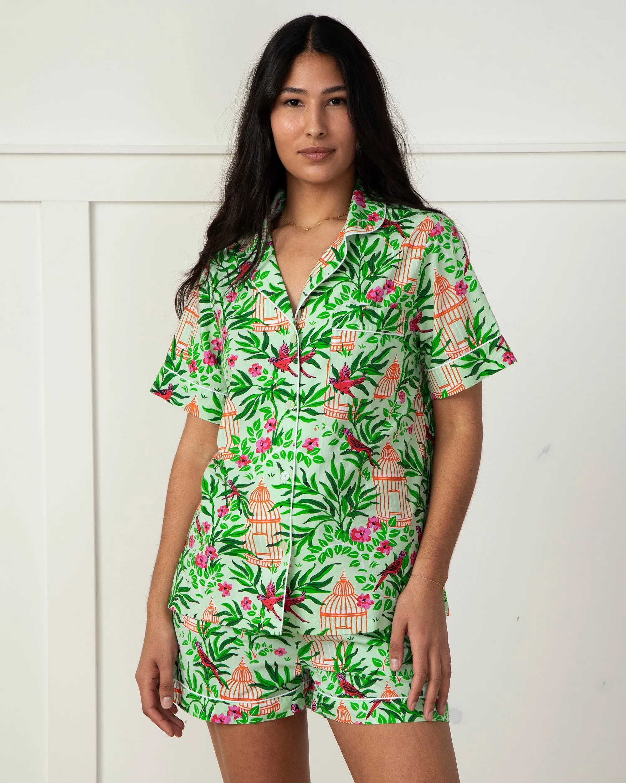 Birds of a Feather - Short PJ Set - Kiwi Slice sold by Printfresh product image thumbnail 4