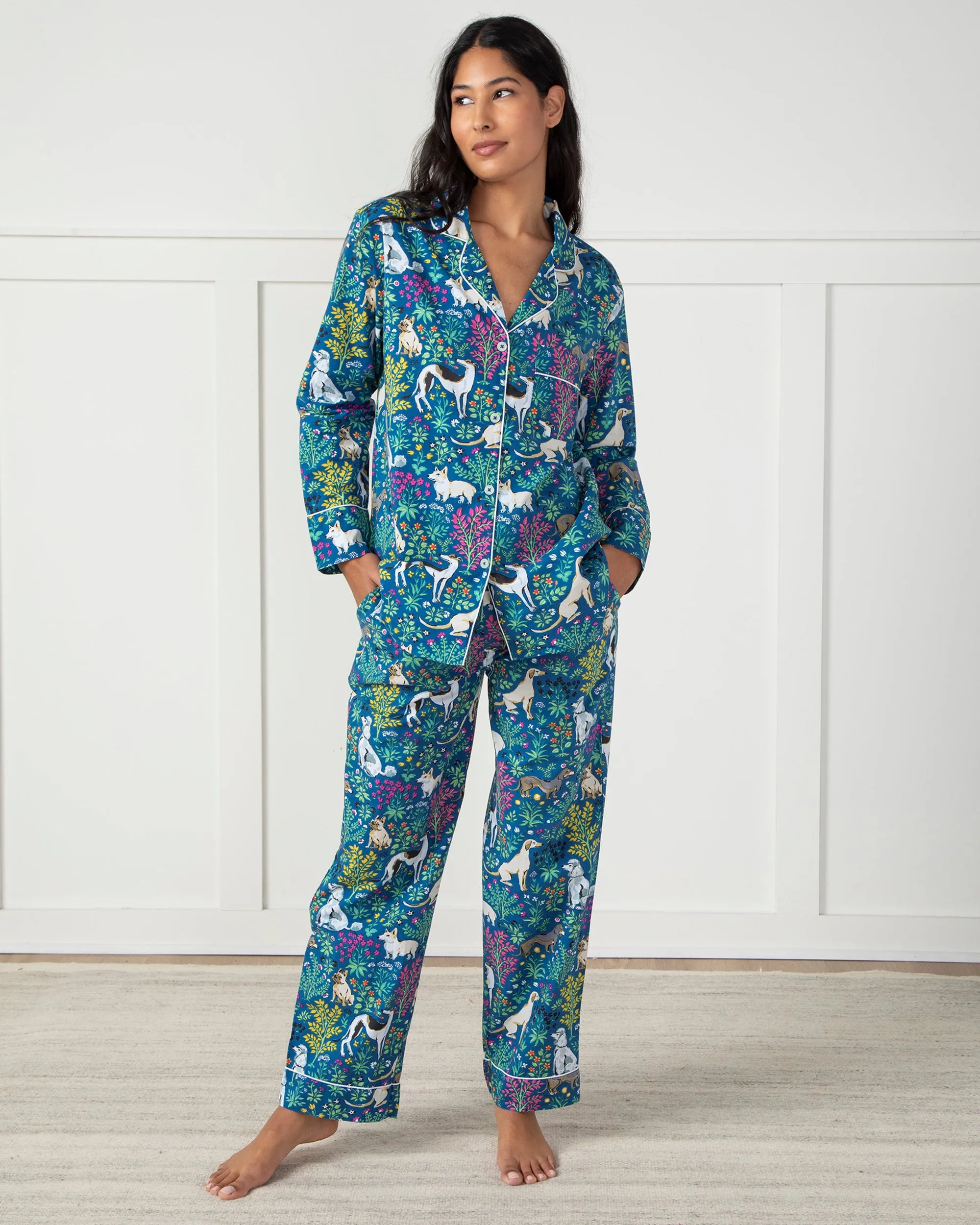 Must Love Dogs - Long PJ Set - Indigo sold by Printfresh product image thumbnail 3