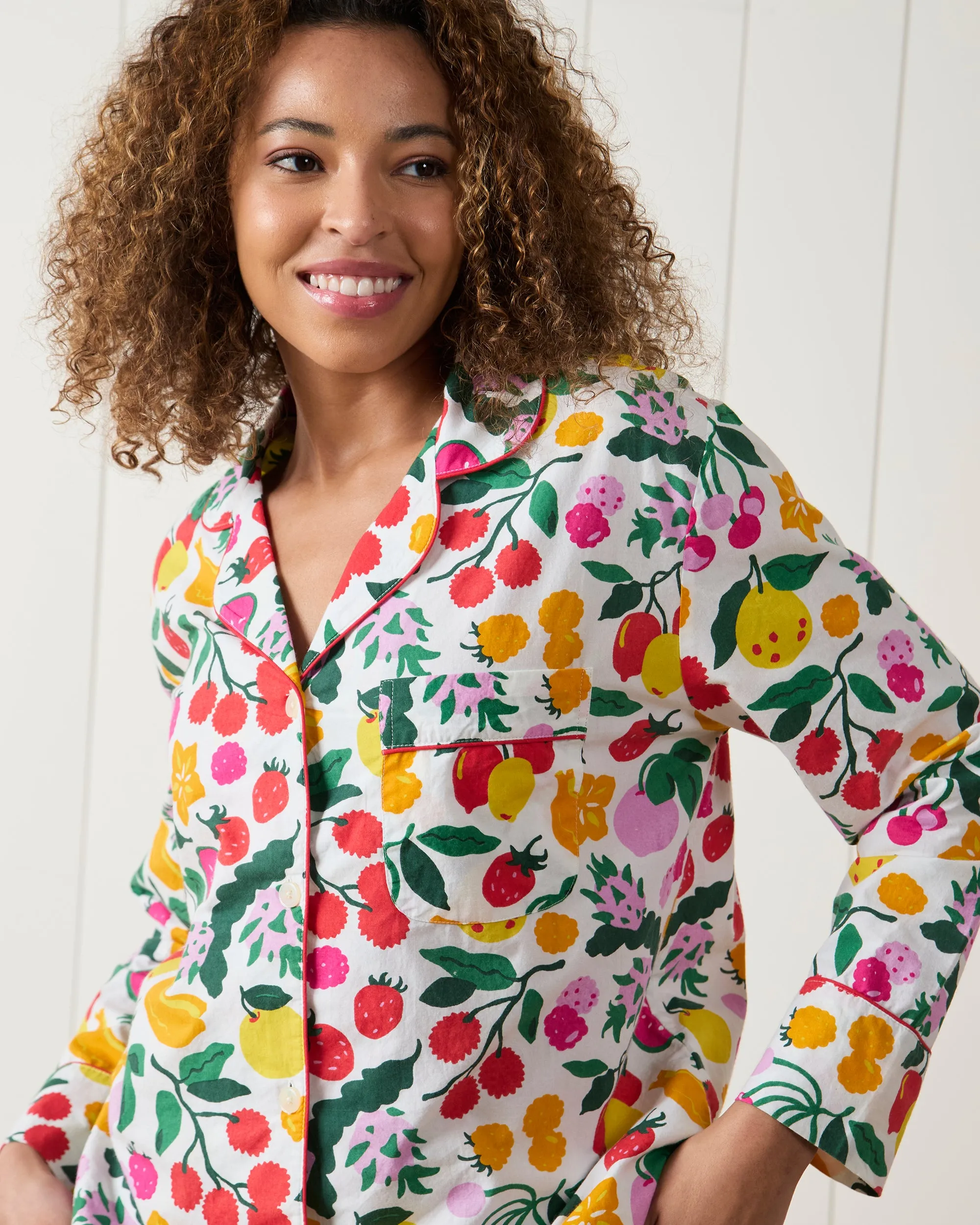 Smoothie Time - Petite Long PJ Set - Cloud sold by Printfresh