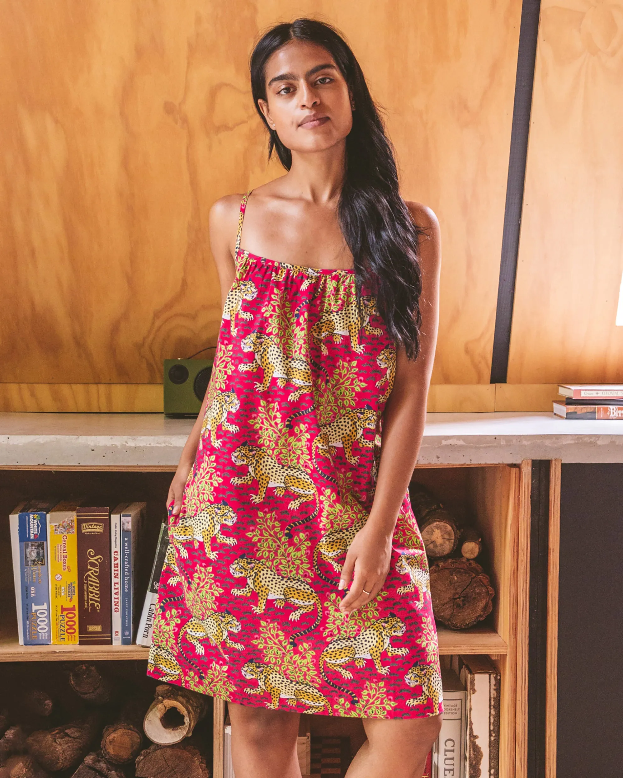 Bagheera - Cami Nightgown - Hot Pink sold by Printfresh product image thumbnail 3