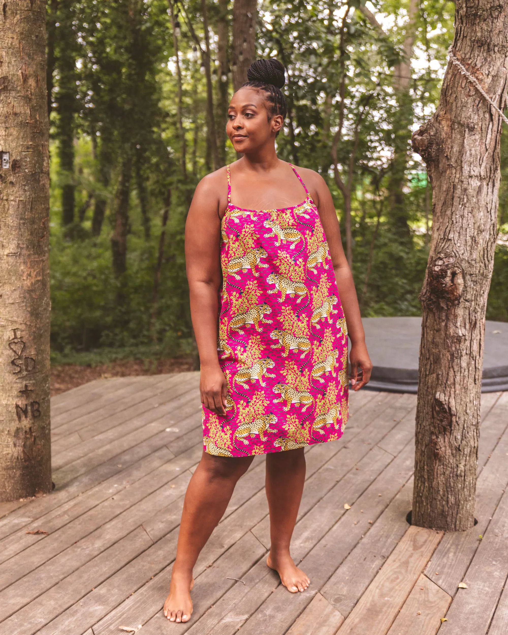 Bagheera - Cami Nightgown - Hot Pink sold by Printfresh product image thumbnail 5