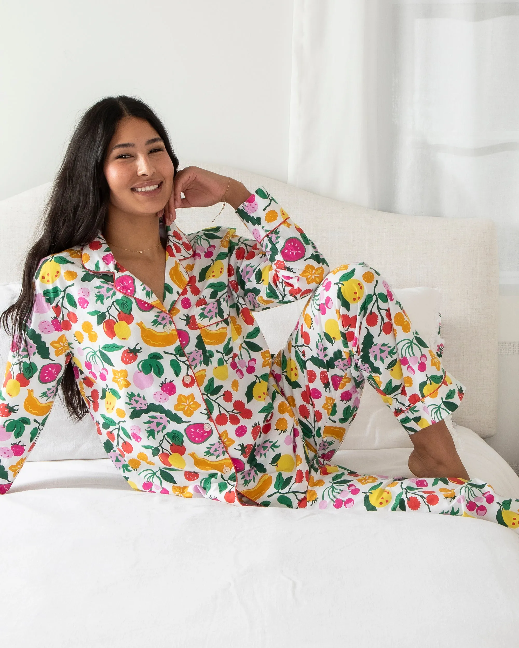 Smoothie Time - Petite Long PJ Set - Cloud sold by Printfresh product image thumbnail 2
