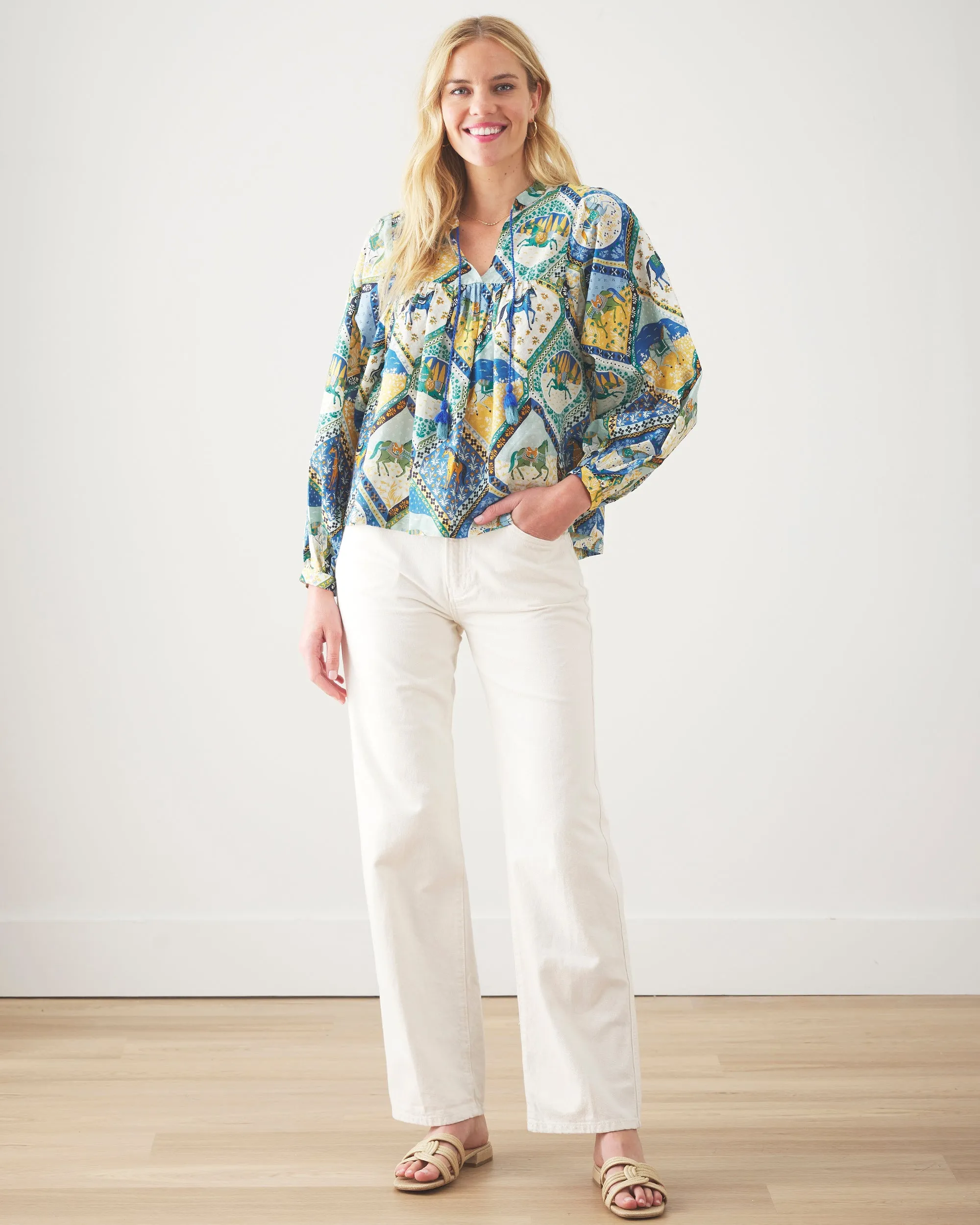High Horse - Tides Turned Blouse - Sage sold by Printfresh product image thumbnail 5
