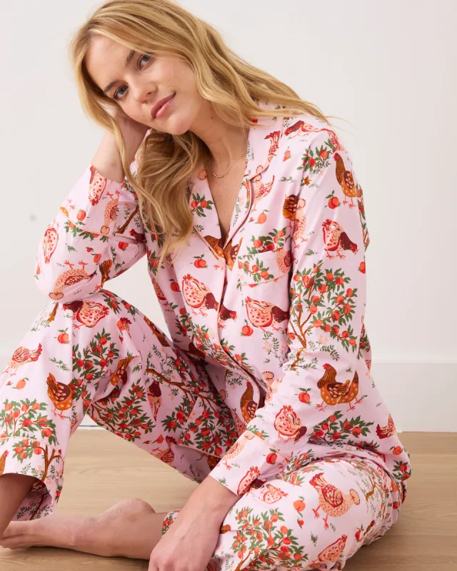 Hen House - Petite Long PJ Set - Ballet Pink sold by Printfresh
