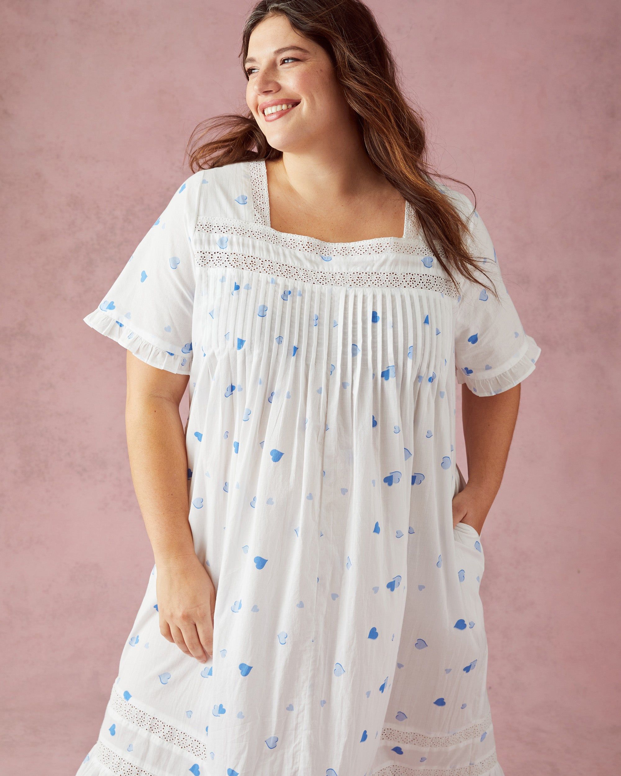 PF + Pencil & Paper Co. Heartbreaker - Nashville Nights Nightgown - Cloud sold by Printfresh product image thumbnail 3