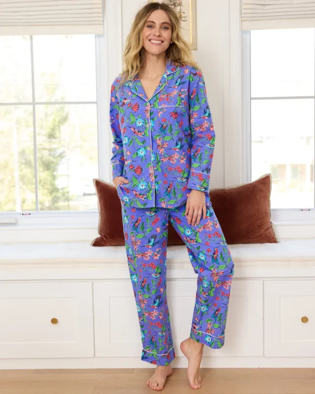 Hummingbird Haven - Tall Long PJ Set - Crocus sold by Printfresh
