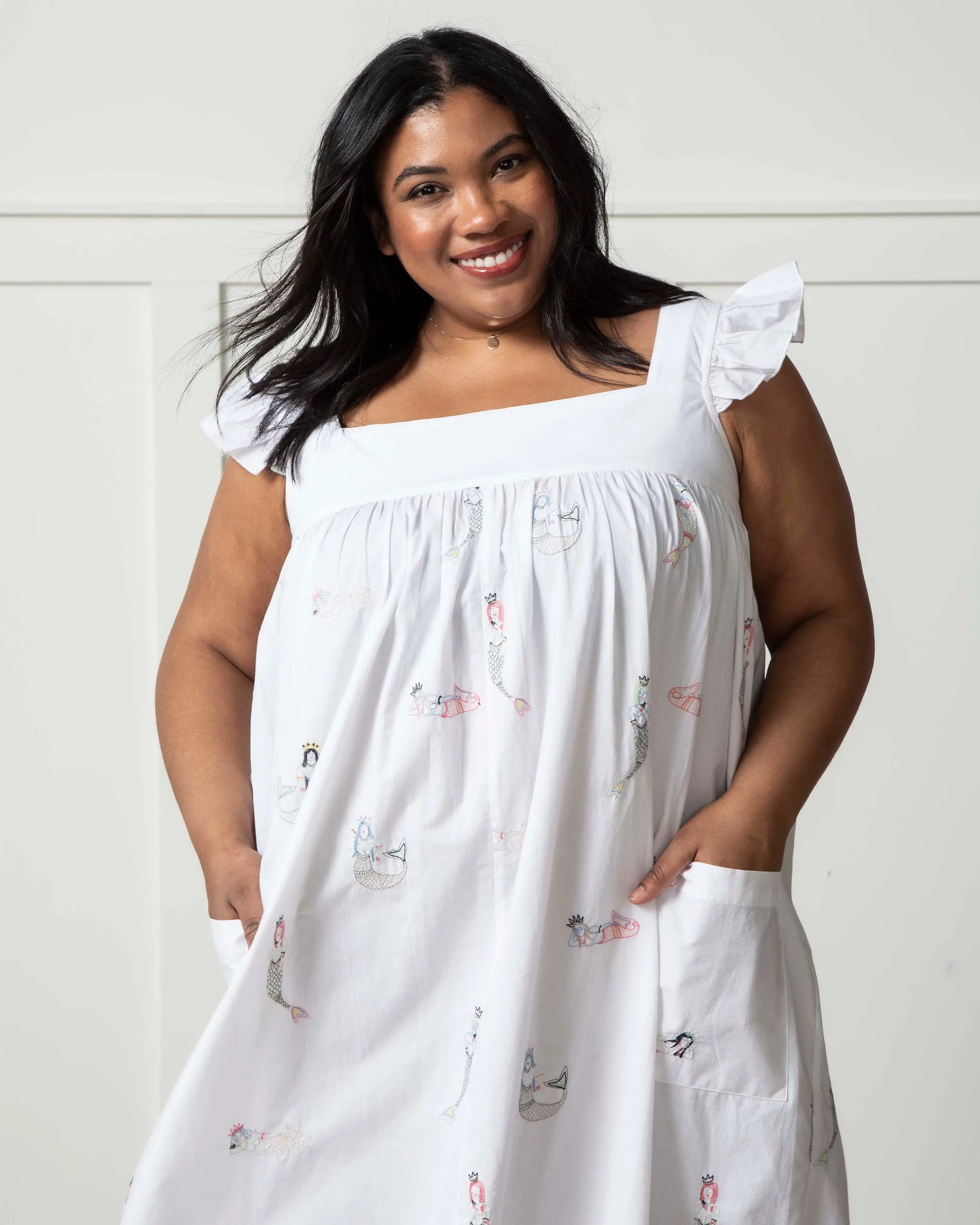 Daughters of Triton - Shoreline Nightgown - Cloud sold by Printfresh product image thumbnail 3