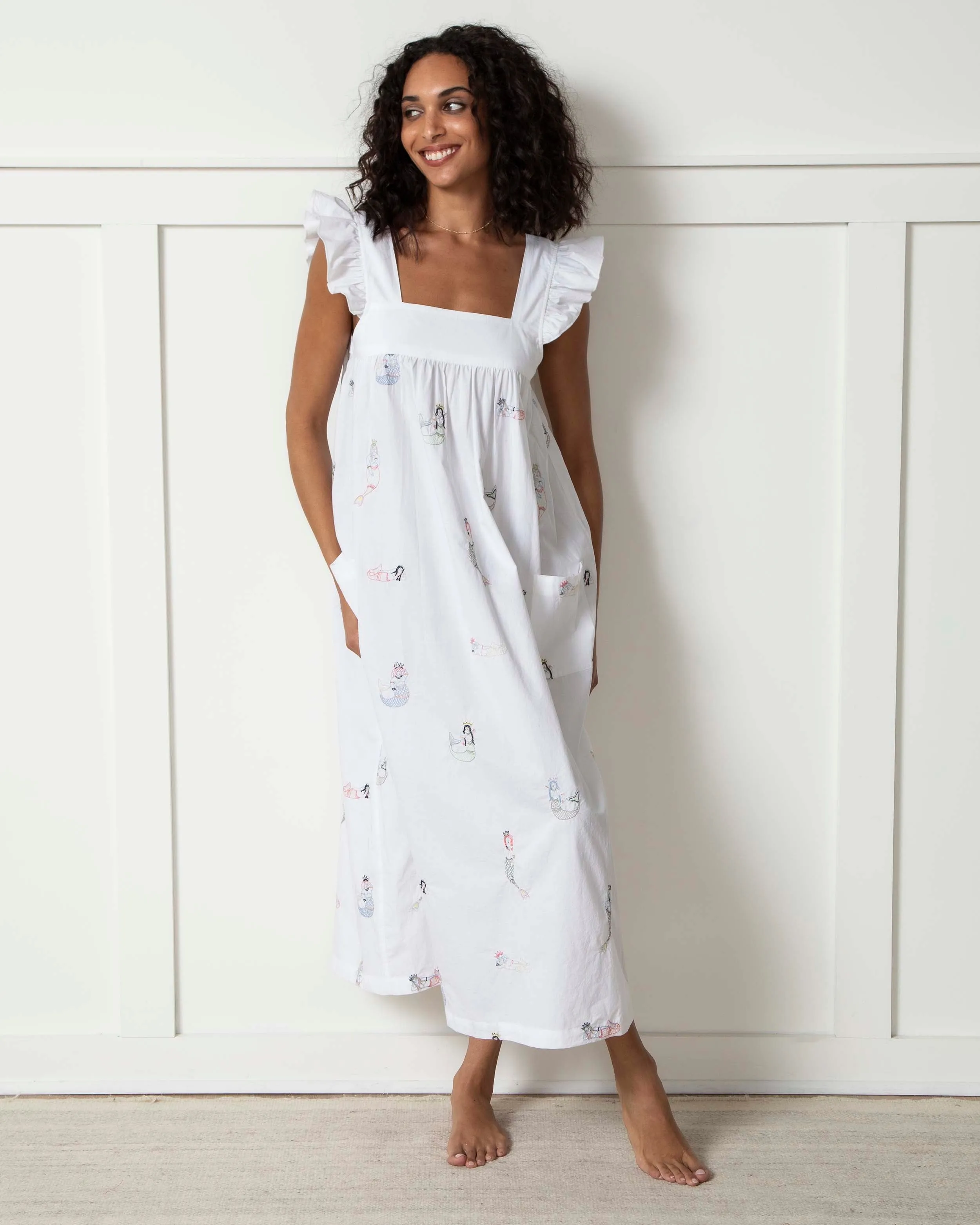 Daughters of Triton - Shoreline Nightgown - Cloud sold by Printfresh