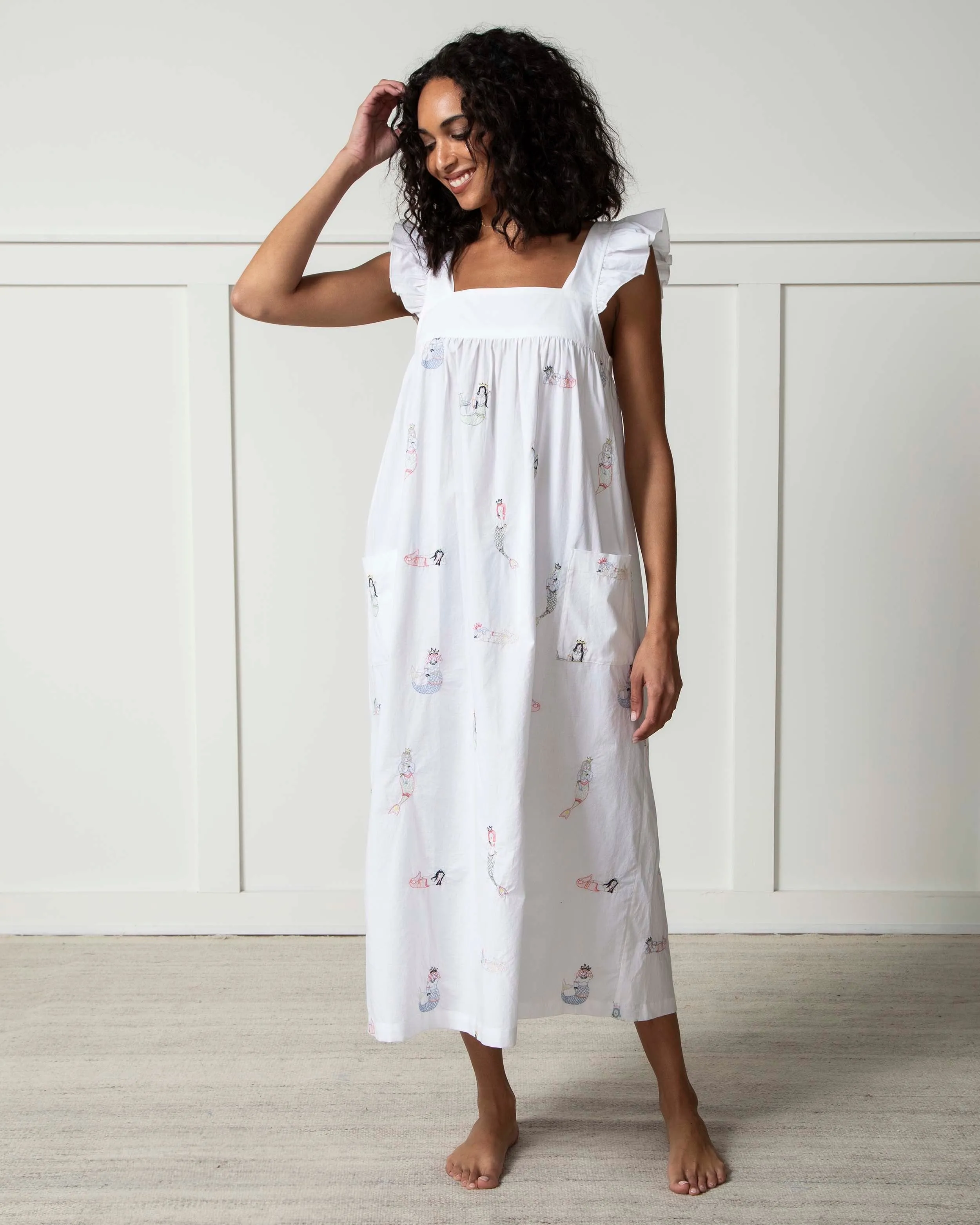 Daughters of Triton - Shoreline Nightgown - Cloud sold by Printfresh product image thumbnail 5