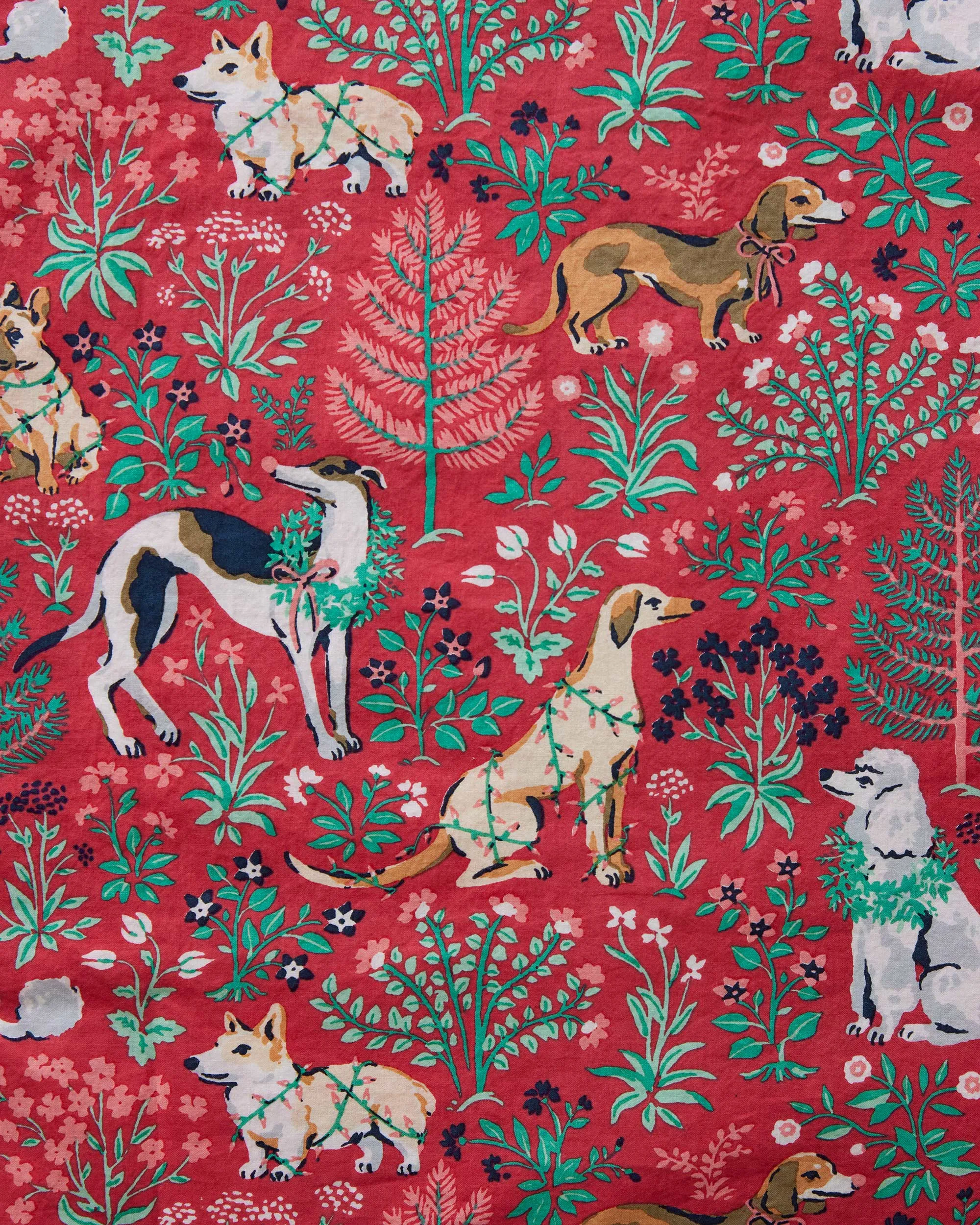 Happy Howlidays - Flannel Robe - Ruby sold by Printfresh product image thumbnail 5