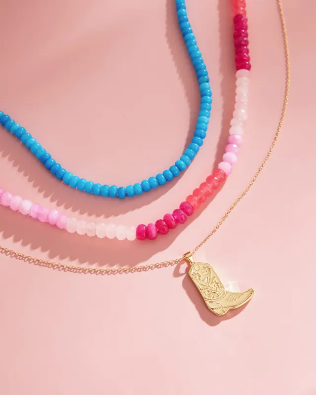 PF x Allie+Bess - Lost My Boot Necklace Stack sold by Printfresh