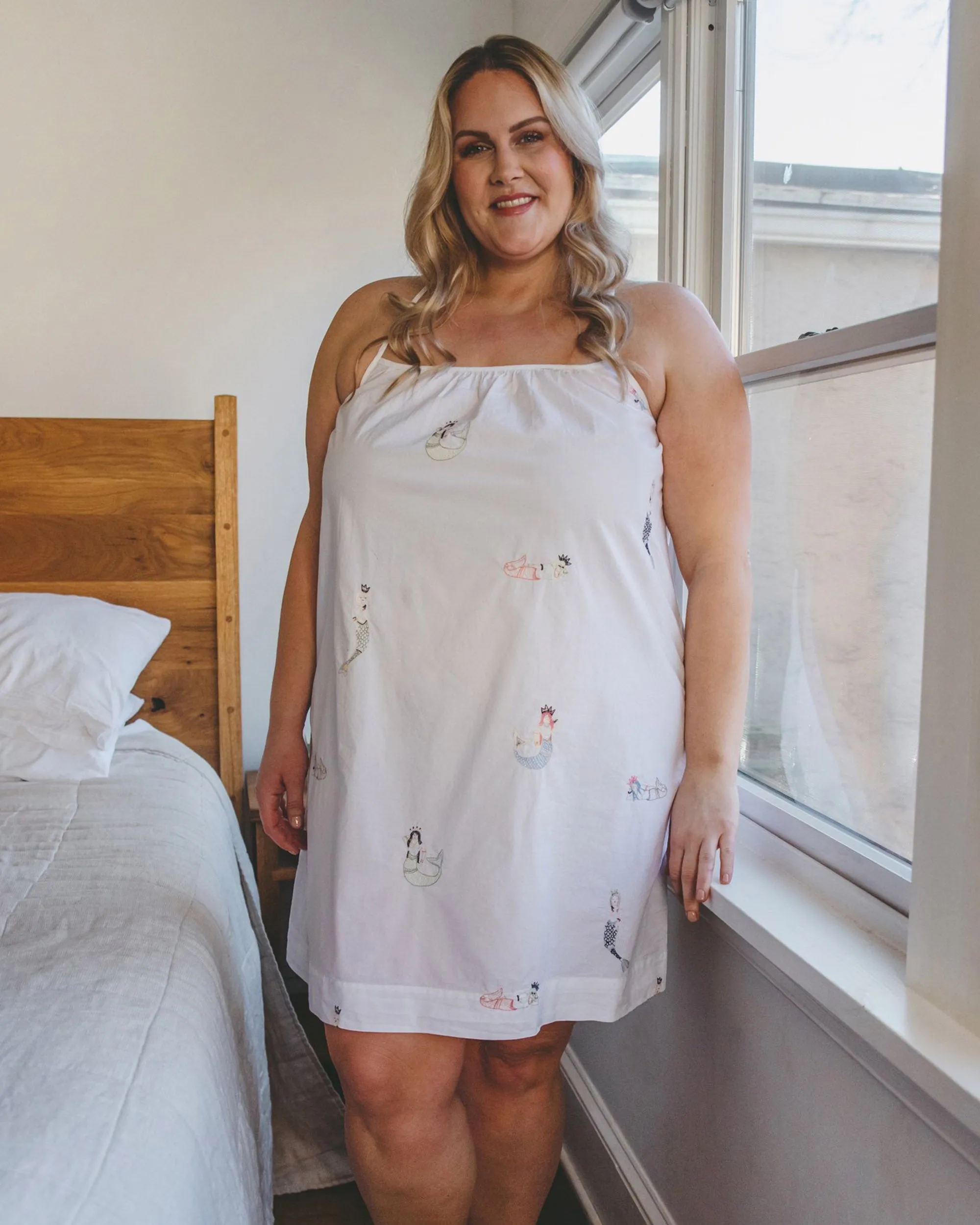 Daughters of Triton - Cami Nightgown - Cloud sold by Printfresh product image thumbnail 5