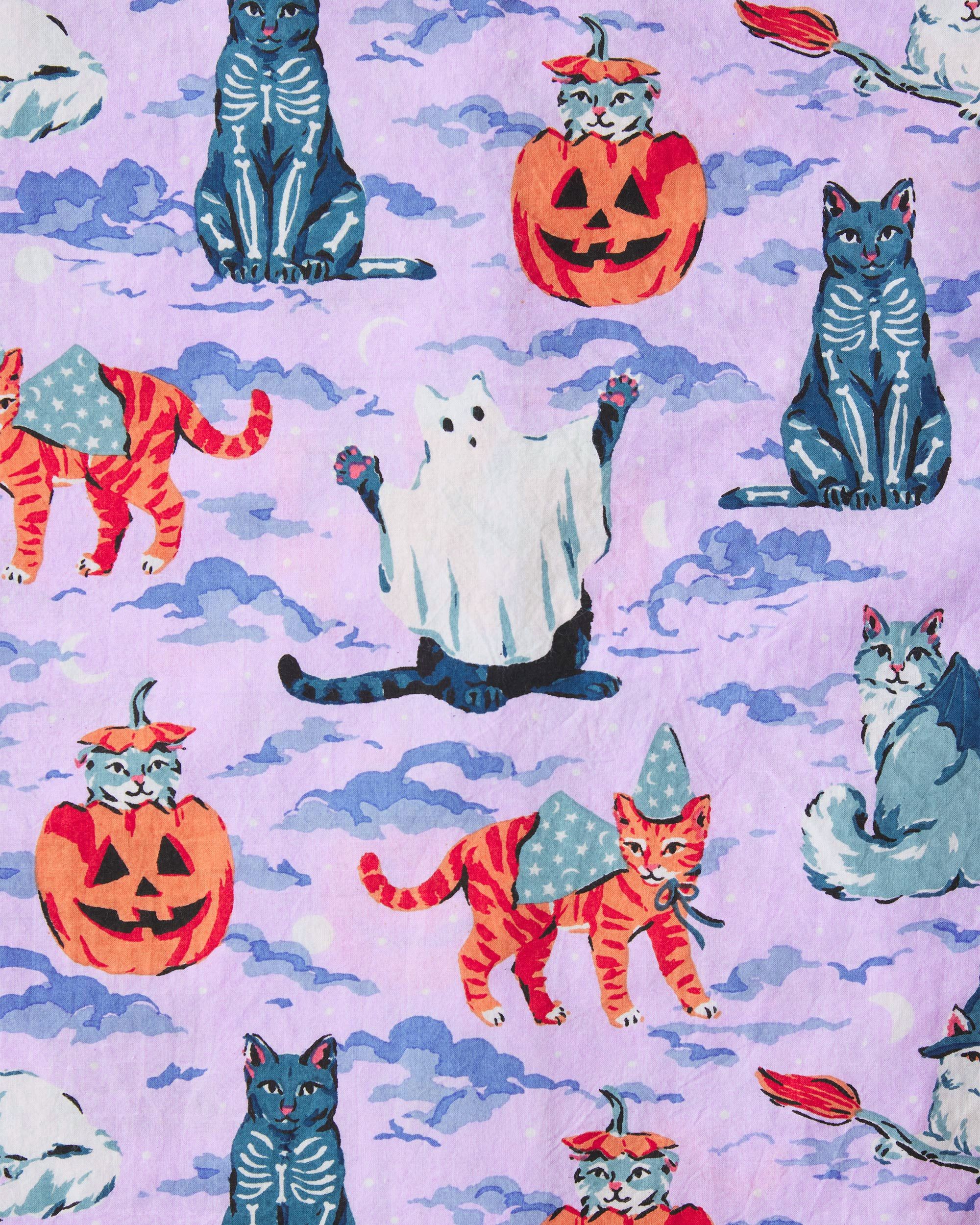 Halloween House Cats - Pintuck Nightgown - Lavender sold by Printfresh product image thumbnail 3
