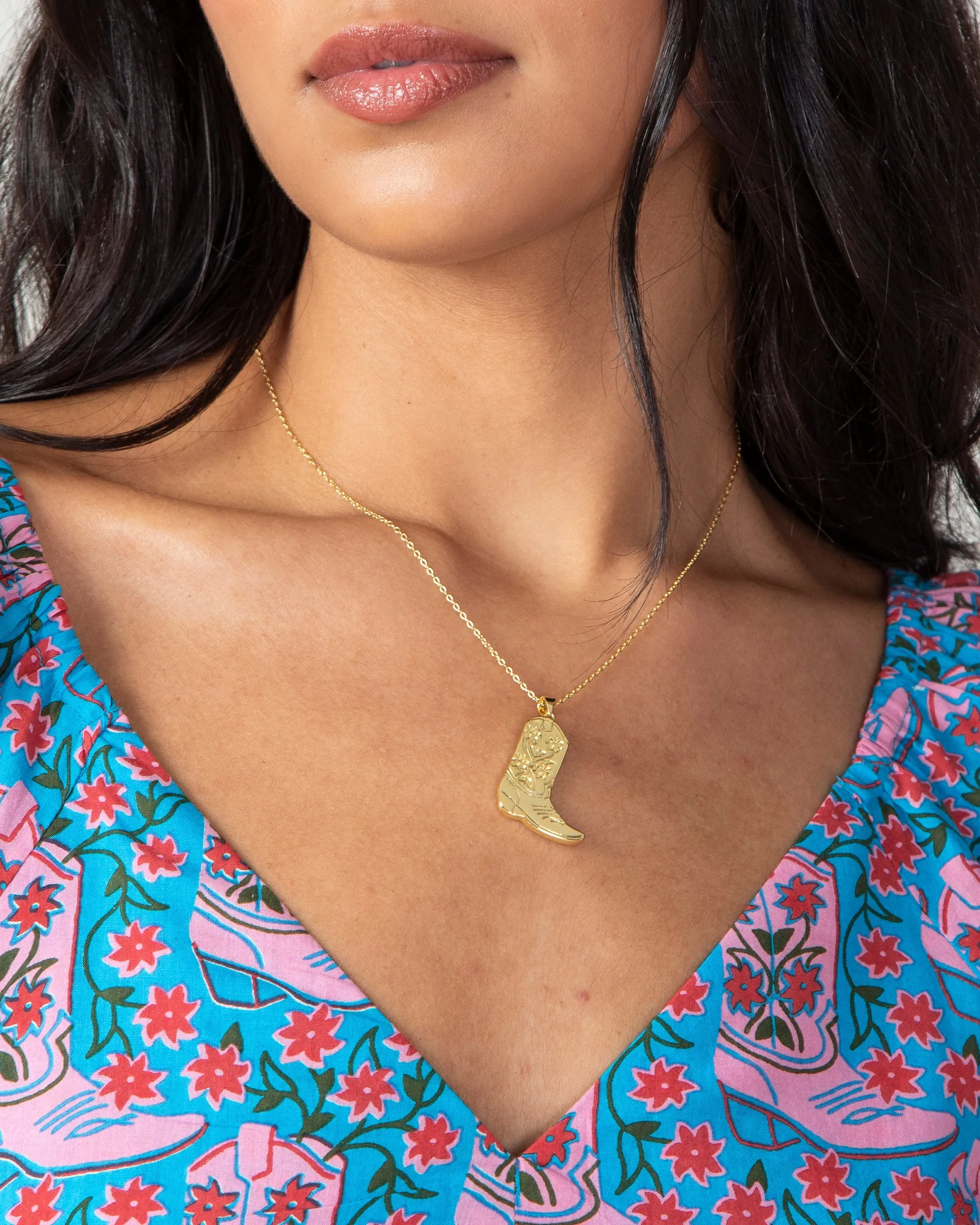 PF x Allie+Bess - Lost My Boot Necklace sold by Printfresh product image thumbnail 2