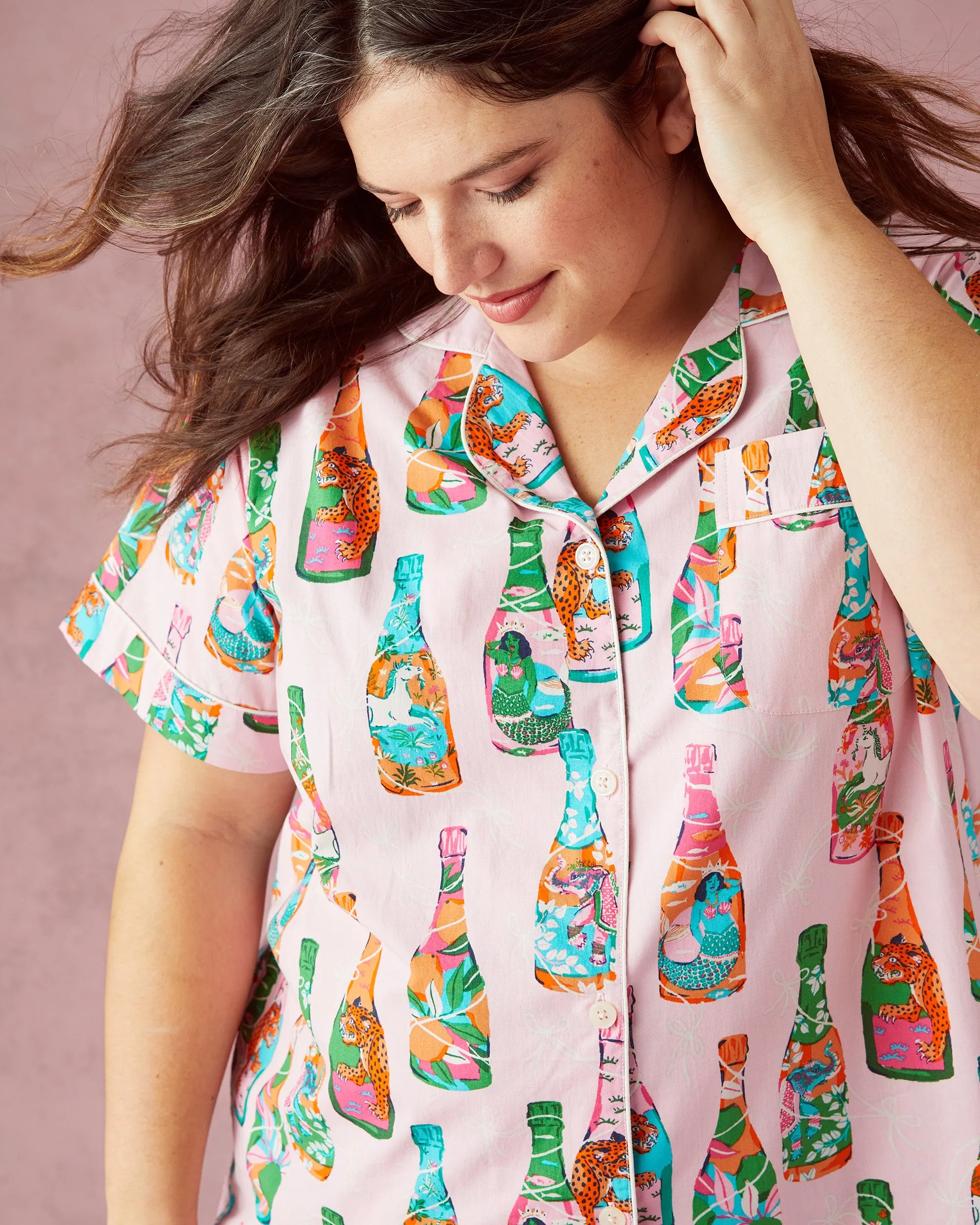 Pop the Bubbly - Short PJ Set - Sparkling Rosé sold by Printfresh product image thumbnail 4