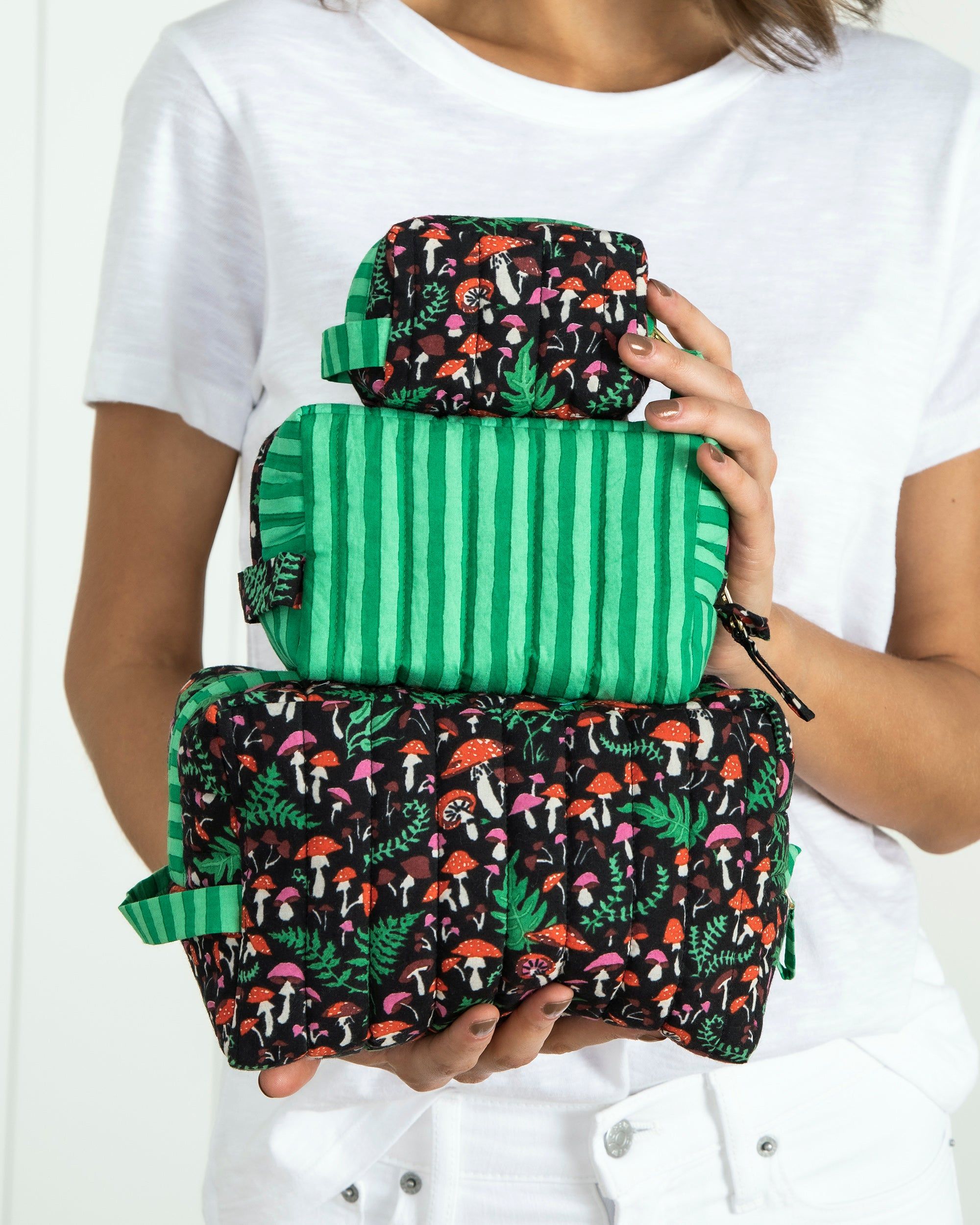 Toadstools - Three's Best Pouch Set - Ink sold by Printfresh