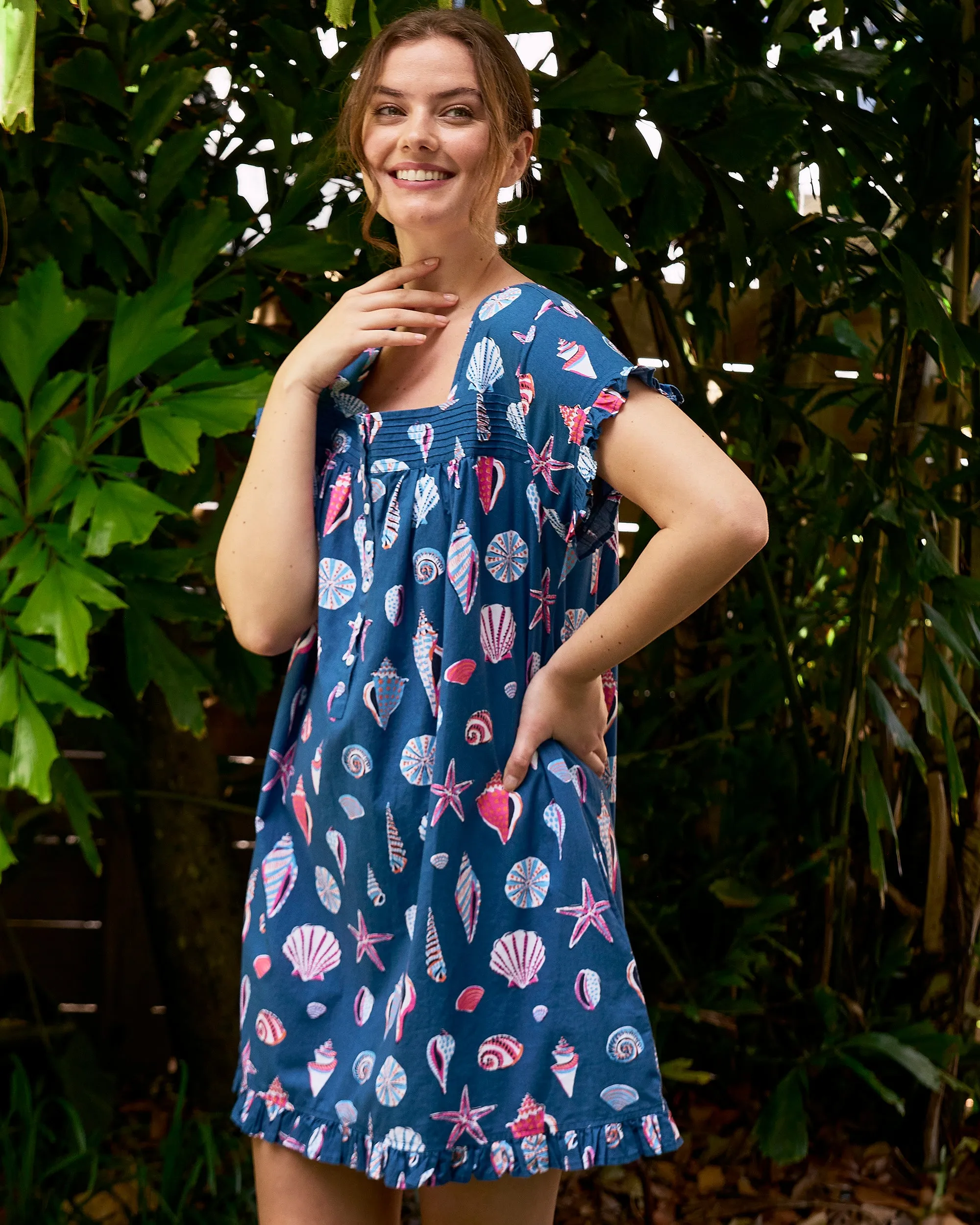 Beachcomber - Pintuck Nightgown - Shoreline Blue sold by Printfresh product image thumbnail 5