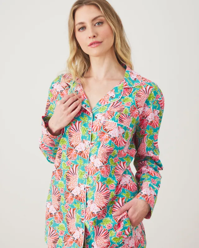 Playful Parrots - Petite Long PJ Set - Tropical sold by Printfresh