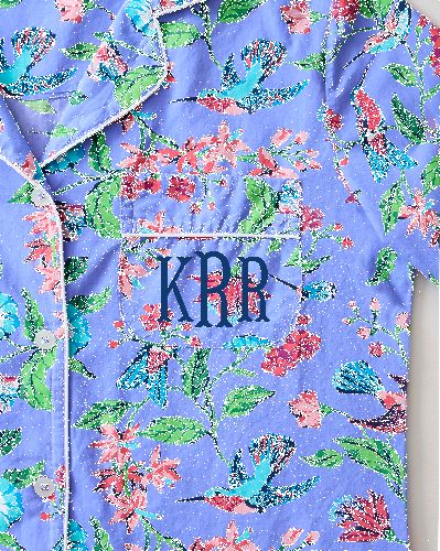 Hummingbird Haven - Short Sleep Set + Gift Pouch - Crocus sold by Printfresh