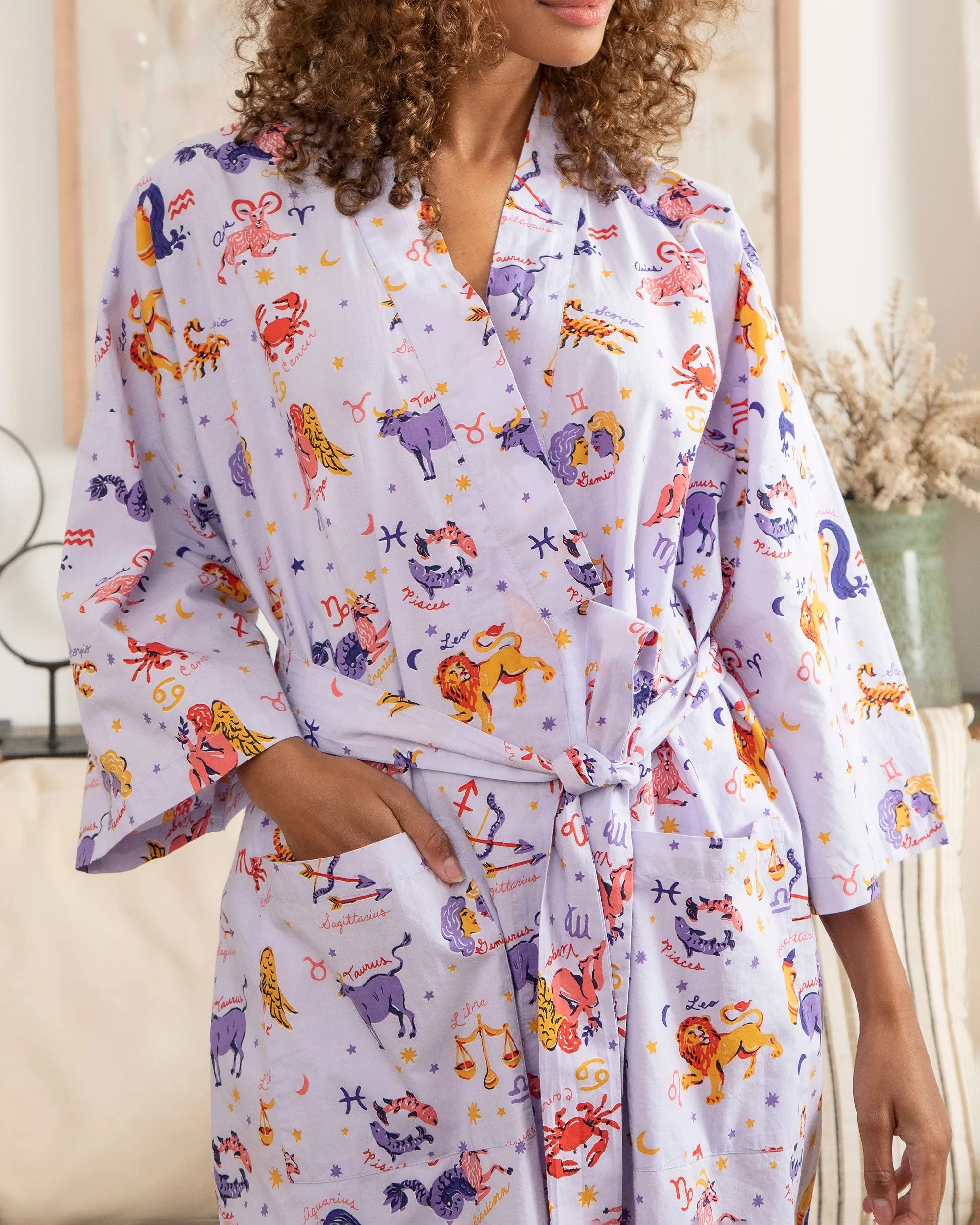 What's Your Sign - Robe - Lavender sold by Printfresh product image thumbnail 2