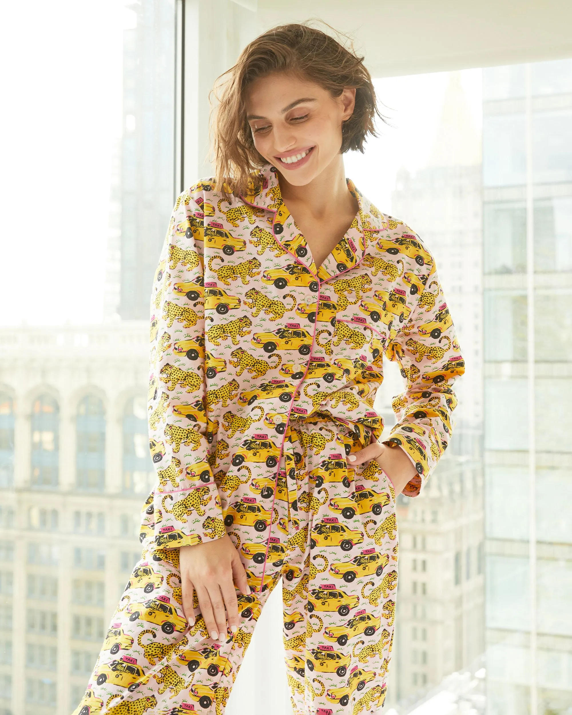 Taxi Please - Long Sleep Set - Blush sold by Printfresh product image thumbnail 2