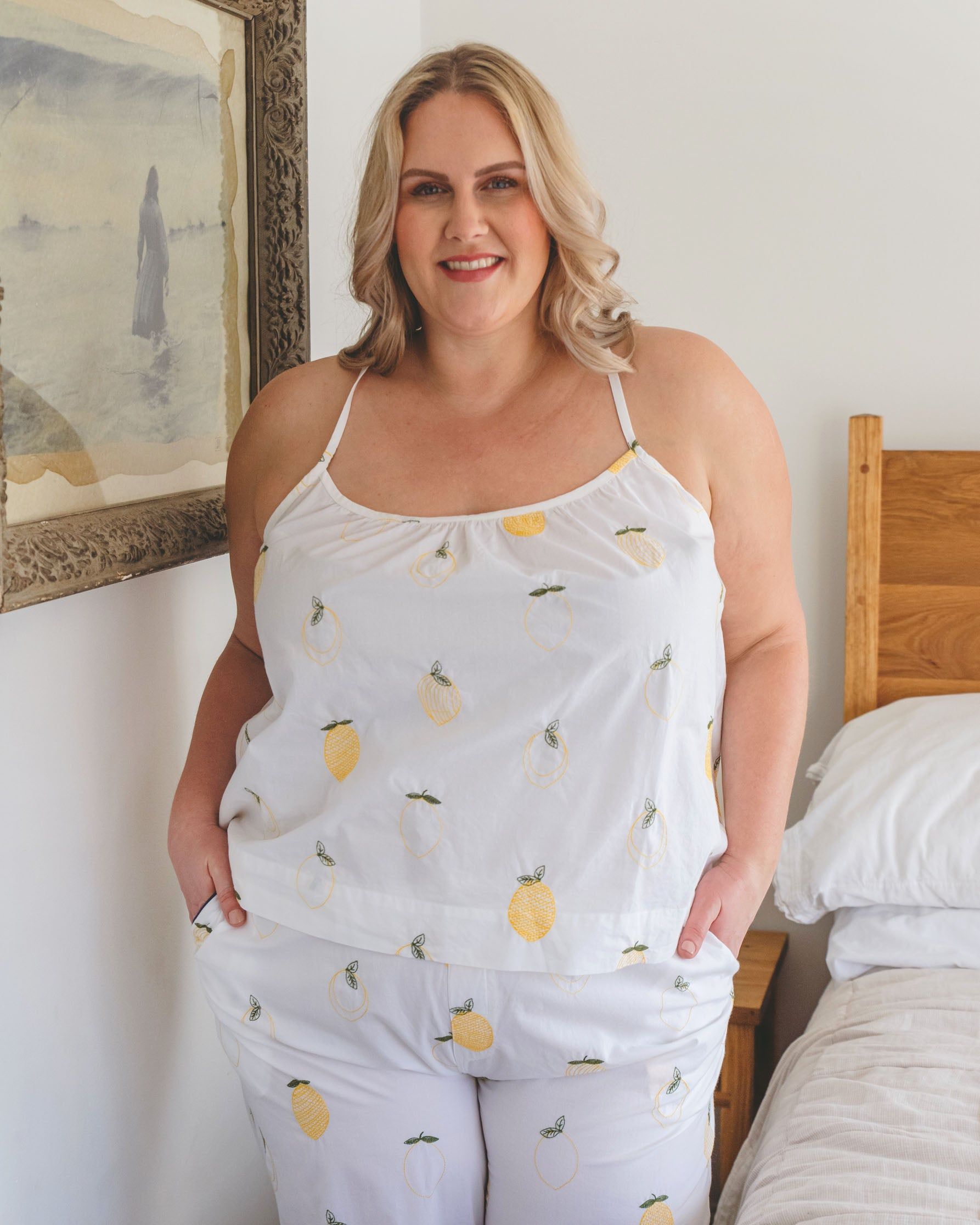 Lemon Drop - Cami - Cloud sold by Printfresh product image thumbnail 4