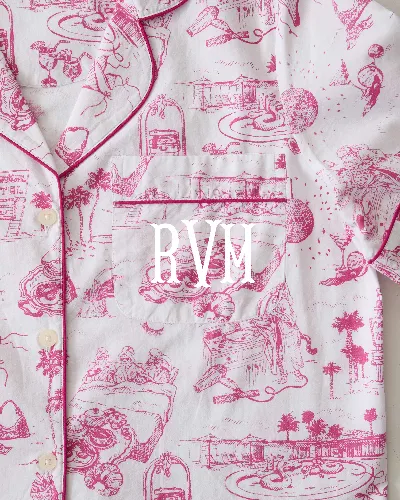 PF x Sean Taylor Girls' Trip Toile - Long PJ Set - Pink Cloud sold by Printfresh