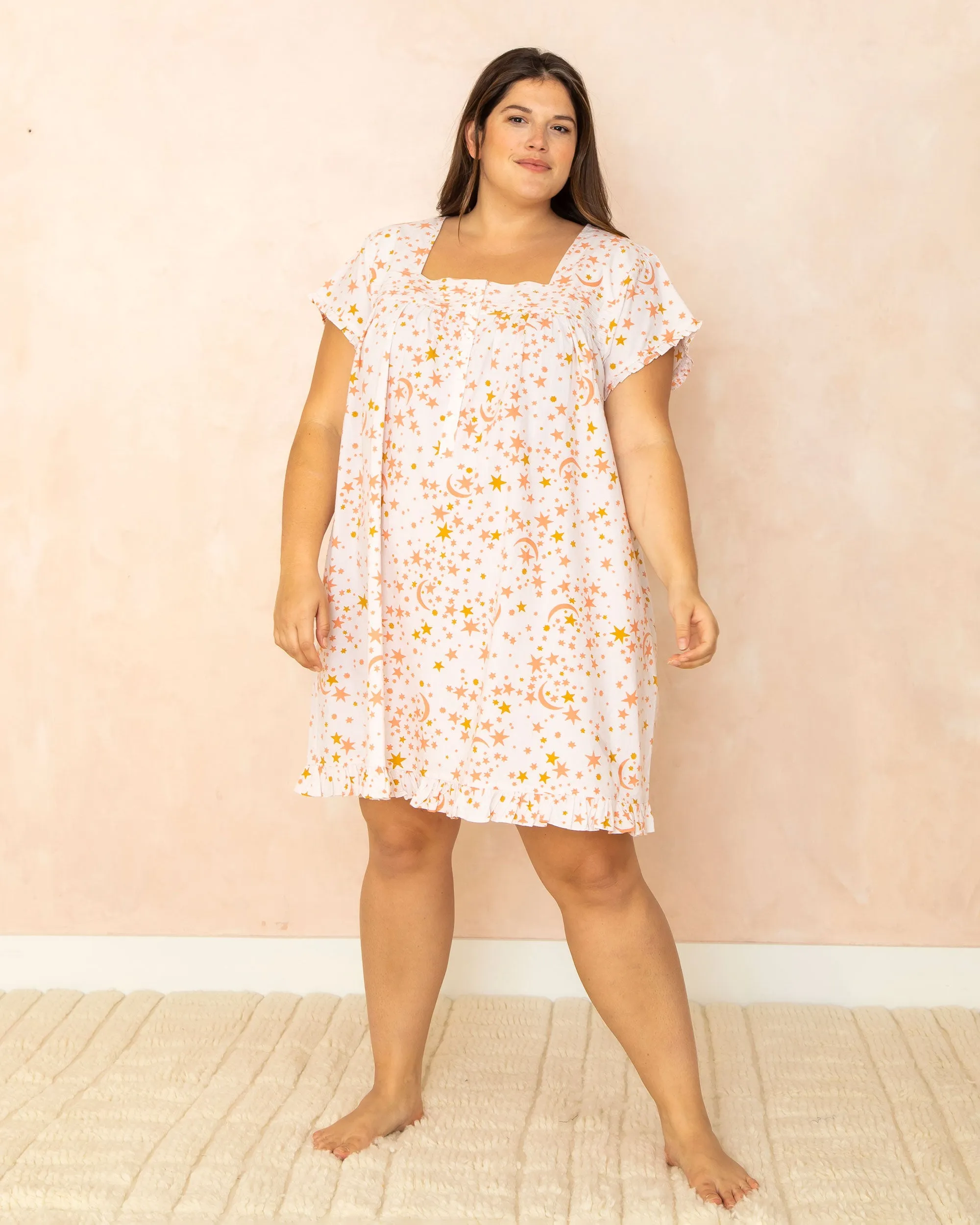 Celestial Skies - Pintuck Nightgown - Peach sold by Printfresh product image thumbnail 5