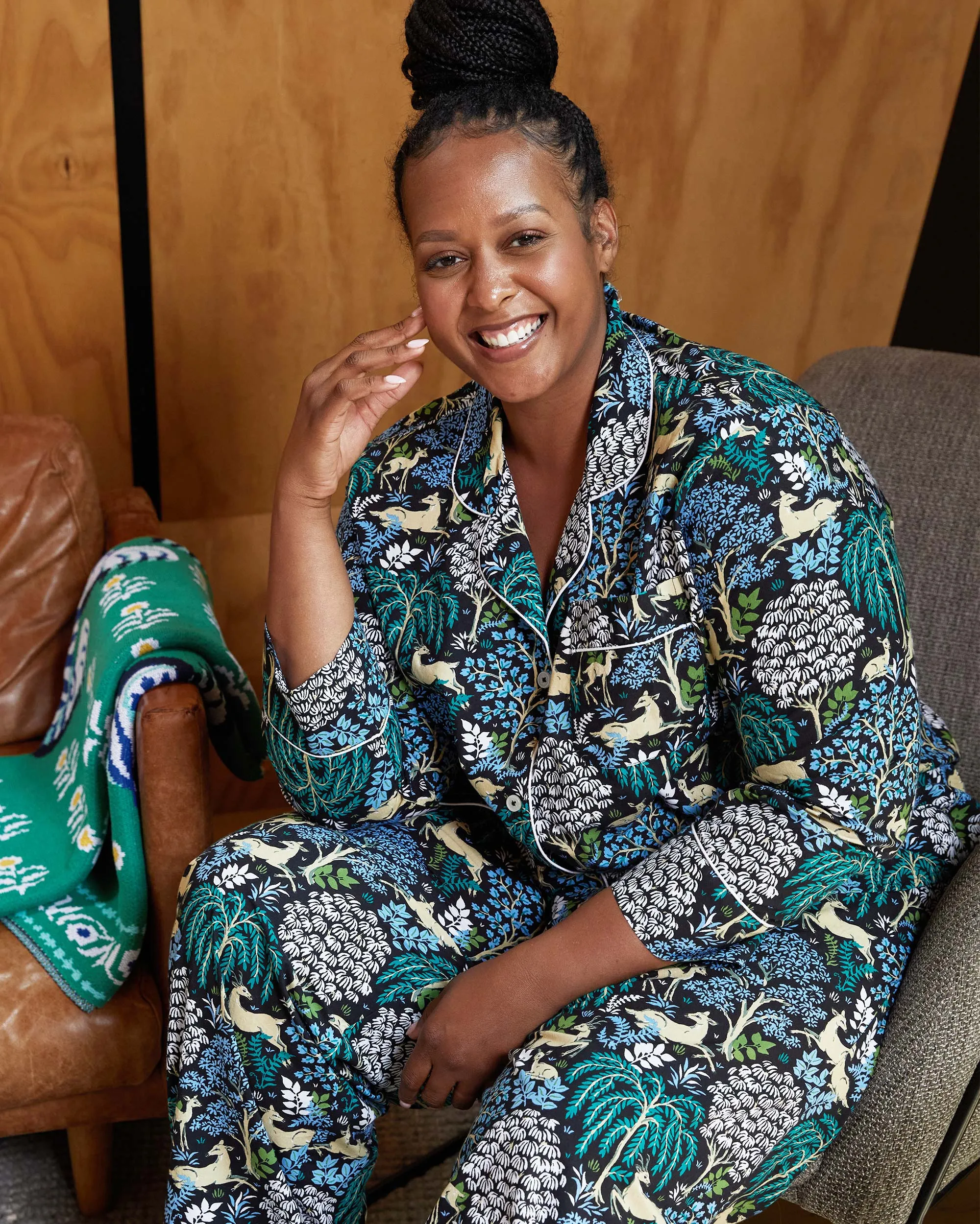 Dashing Deer - Long PJ Set - Ink sold by Printfresh