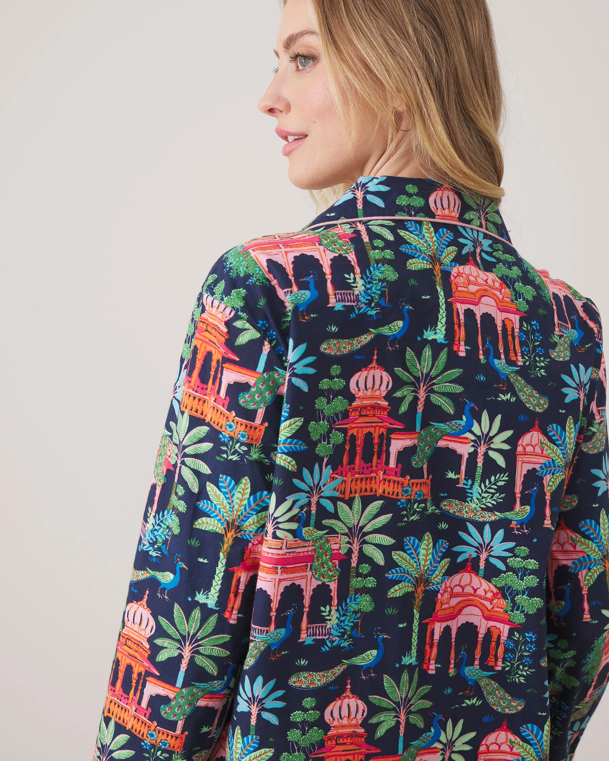 Peacock Palace - Tall Long PJ Set - Deep Navy sold by Printfresh product image thumbnail 2
