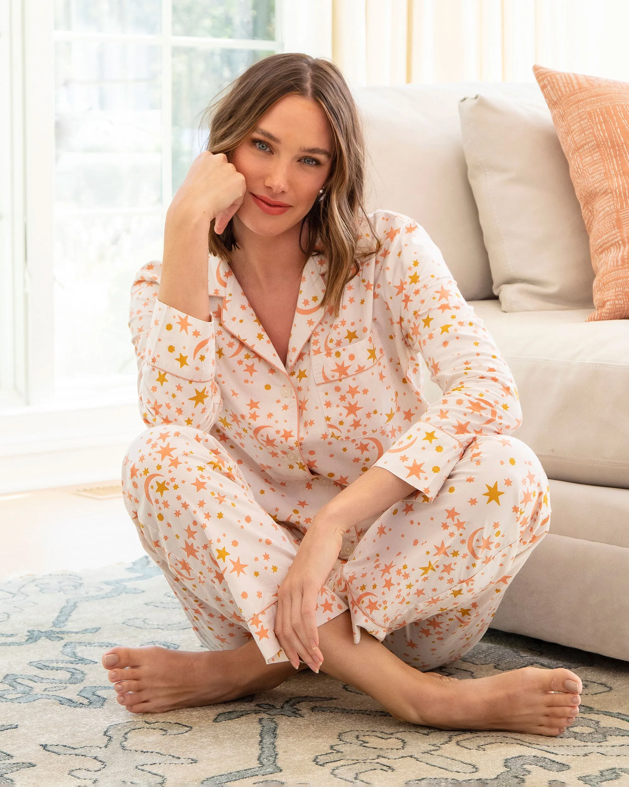 Celestial Skies - Long Sleep Set - Peach sold by Printfresh product image thumbnail 4