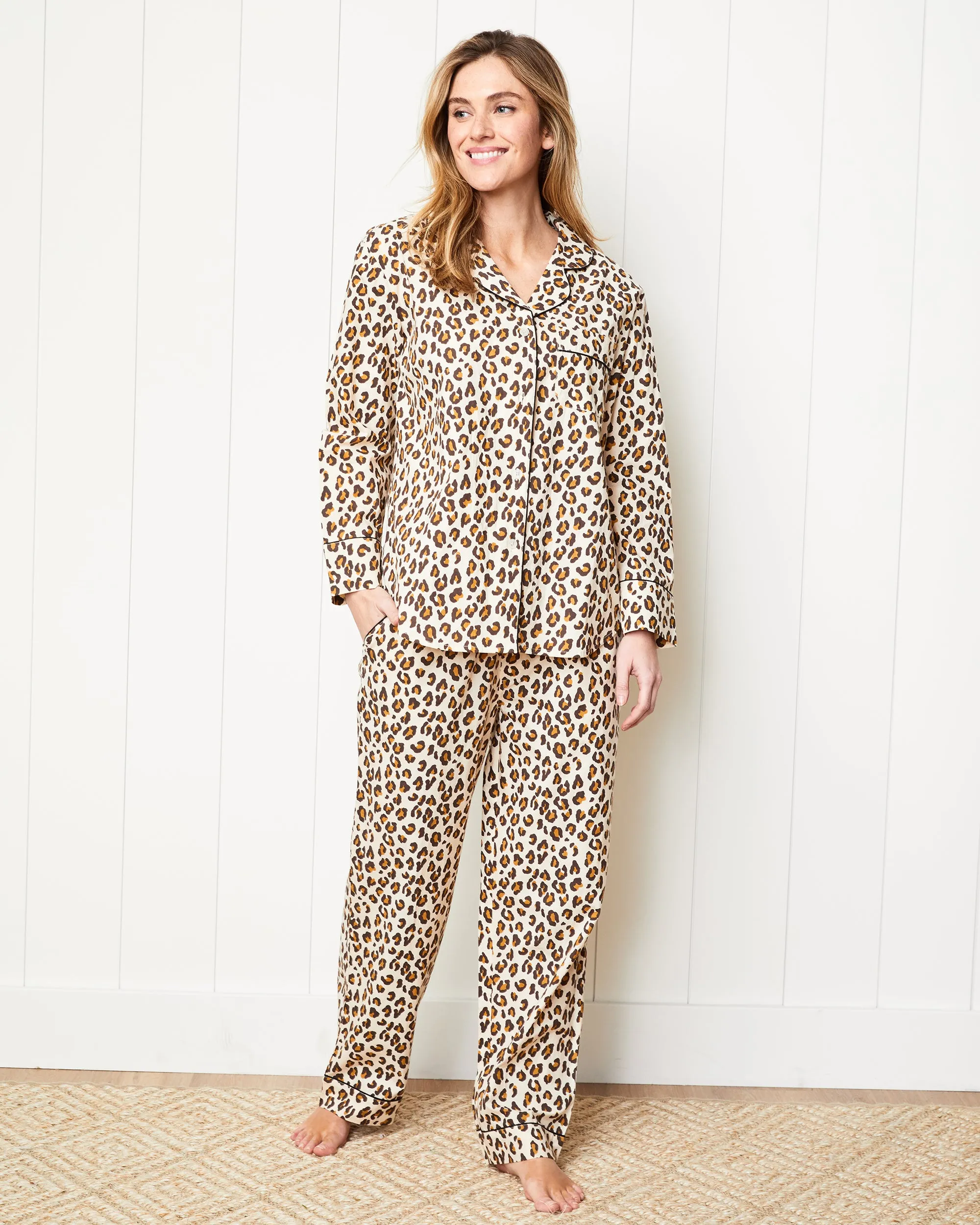 Lounging Leopard - Long PJ Set - Latte sold by Printfresh product image thumbnail 3