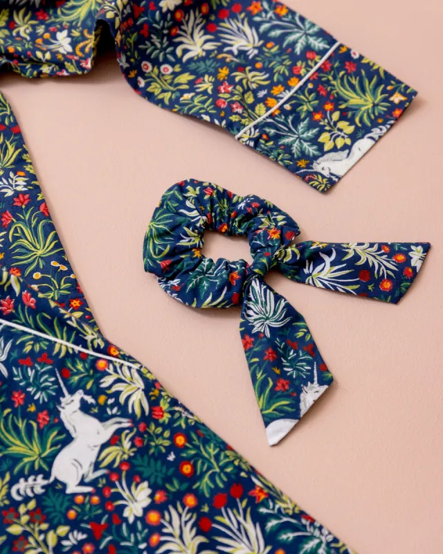 Unicorn’s Garden - Scrunchie - Indigo sold by Printfresh