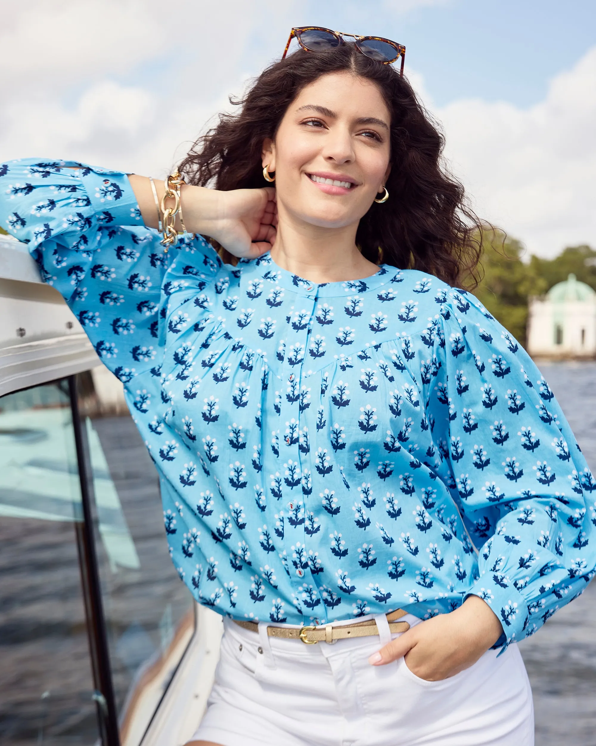 In Bloom - Birdie Blouse - Powder Blue sold by Printfresh product image thumbnail 4