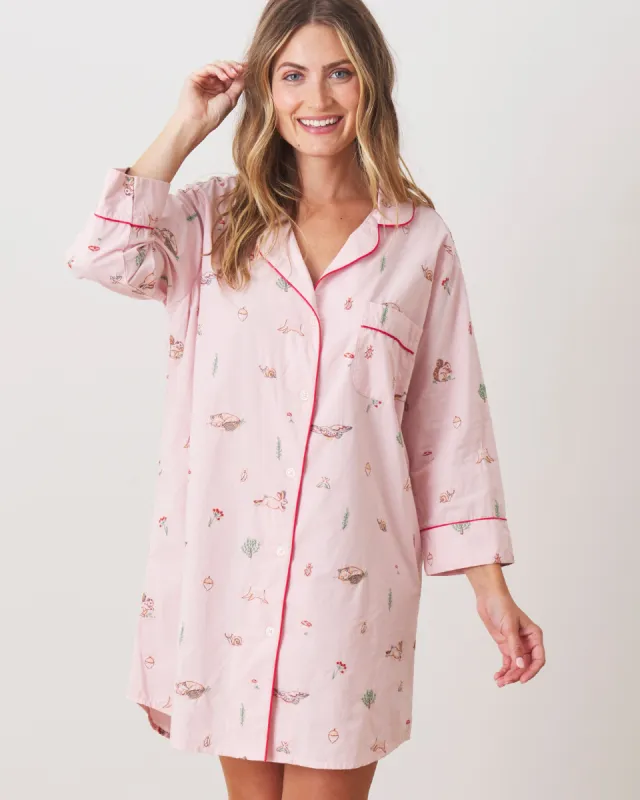 Woodland Storybook - Sleep Shirt - Blush sold by Printfresh