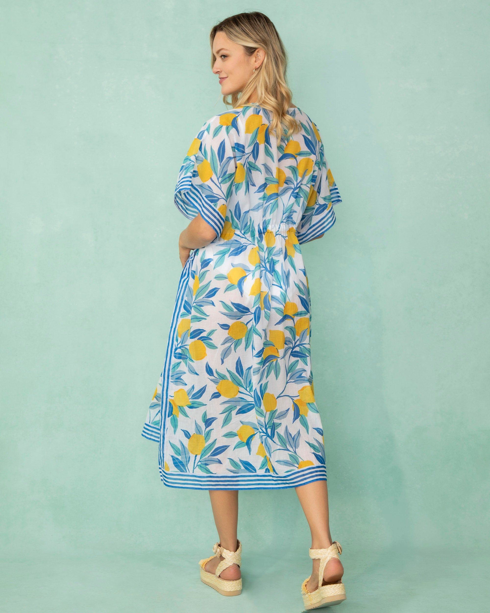 Lemon Zest - Let's Cruise Caftan - Cloud sold by Printfresh product image thumbnail 6