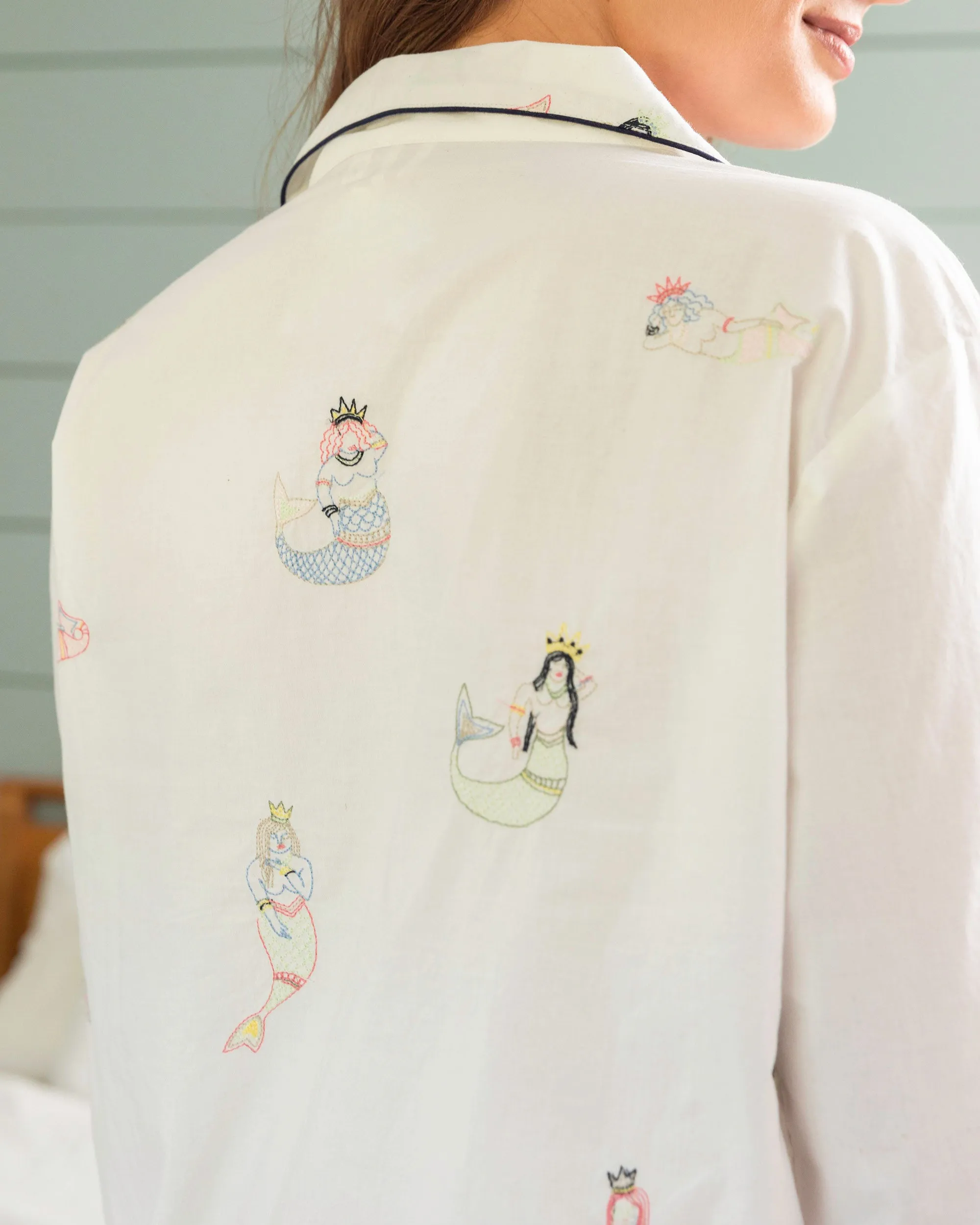 Daughters of Triton - Petite Long PJ Set - Cloud sold by Printfresh product image thumbnail 2