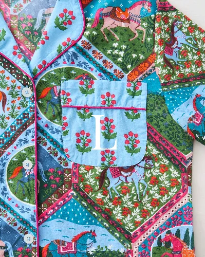 High Horse - Long PJ Set - Blush Denim sold by Printfresh