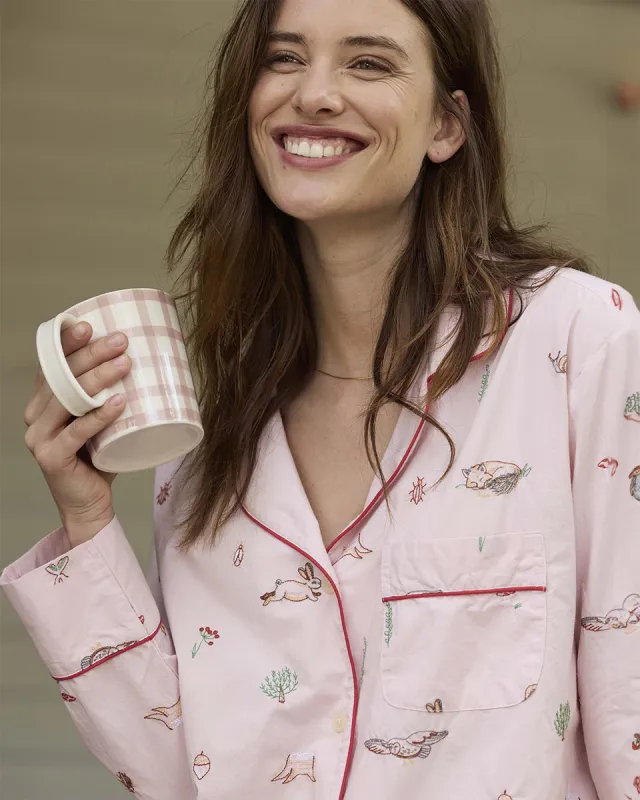 Woodland Storybook - Long PJ Set - Blush sold by Printfresh