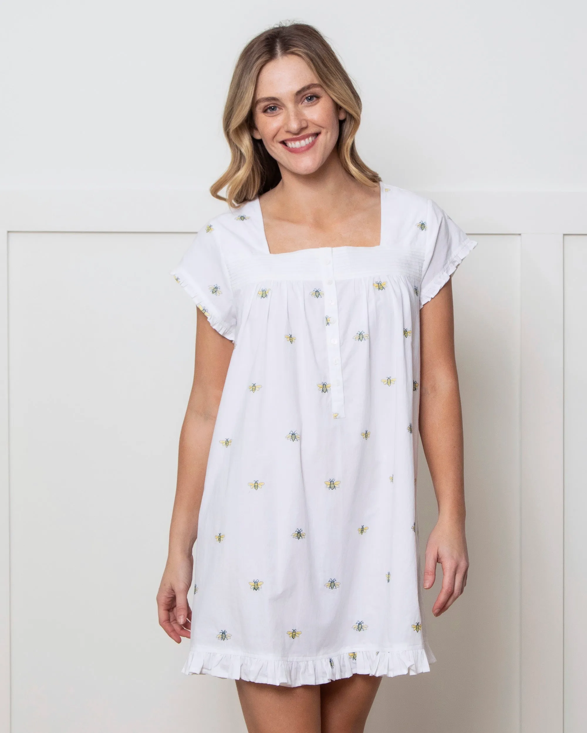 Beekeeper - Pintuck Nightgown - Cloud sold by Printfresh product image thumbnail 3