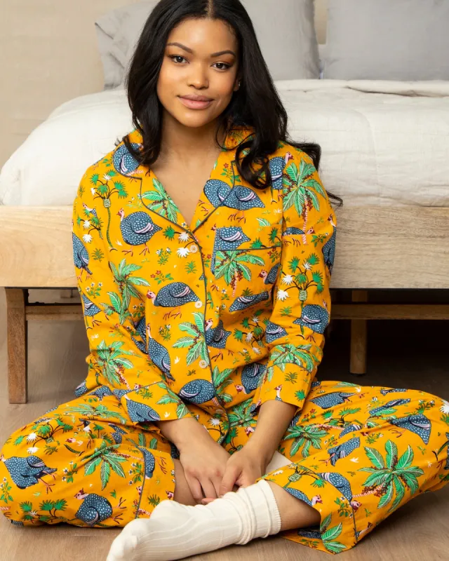 Guinea Hens - Long Sleep Set - Marigold made by Printfresh