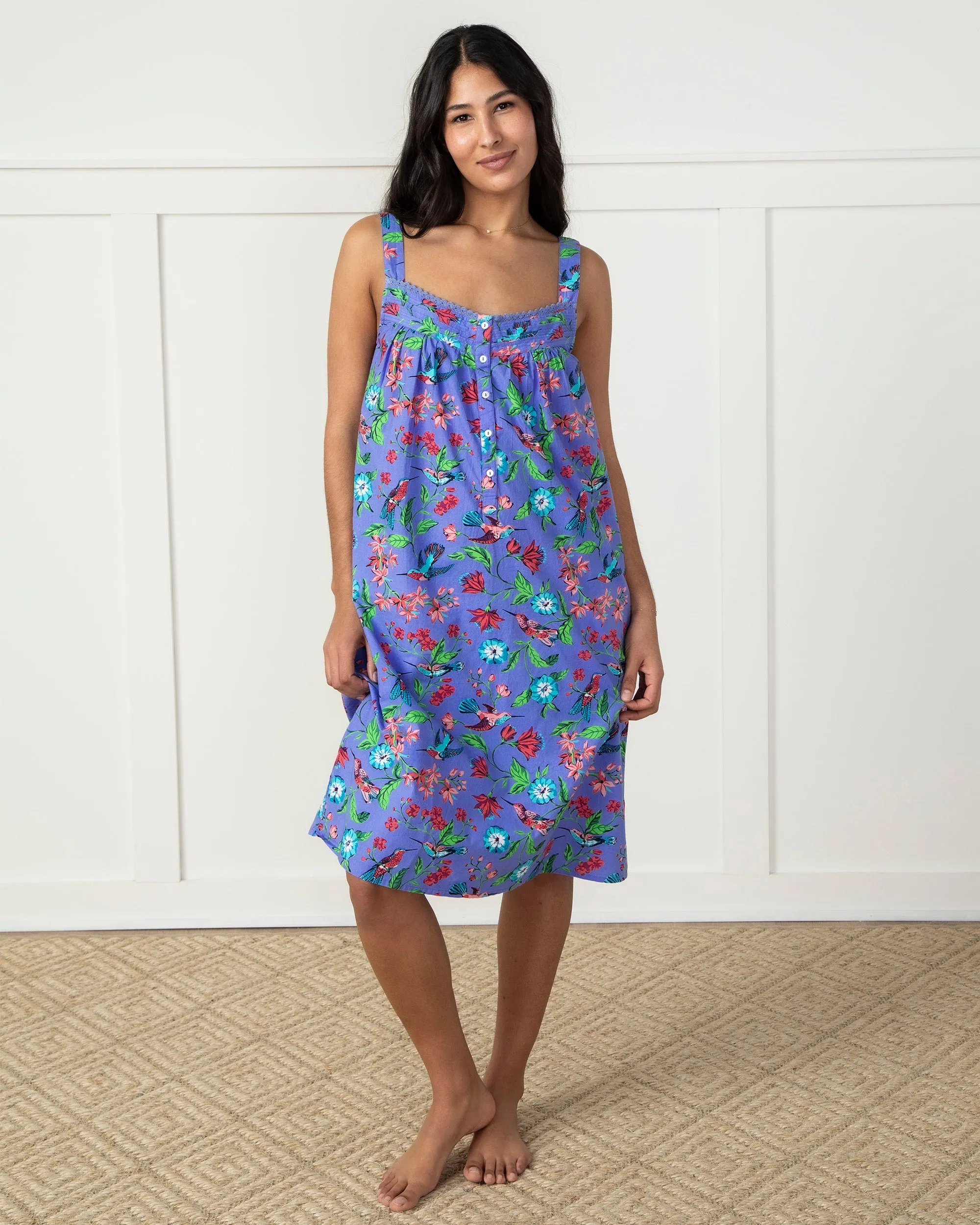 Hummingbird Haven - Back to Bed Nightgown - Crocus sold by Printfresh product image thumbnail 5