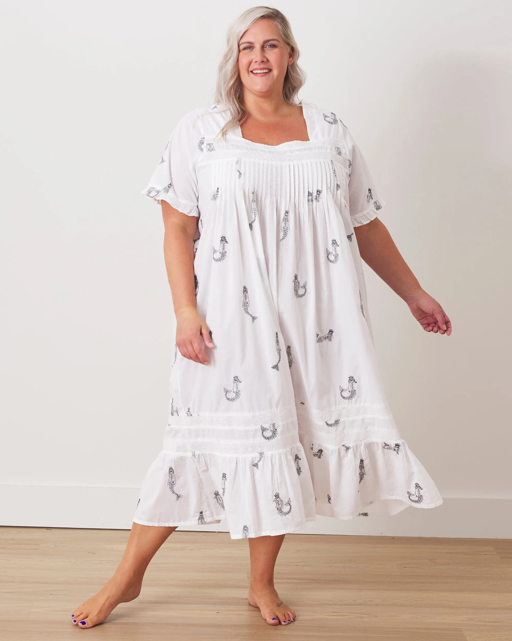 Daughters Of Triton Skeleton - Nashville Nights Nightgown - Cloud sold by Printfresh product image thumbnail 2