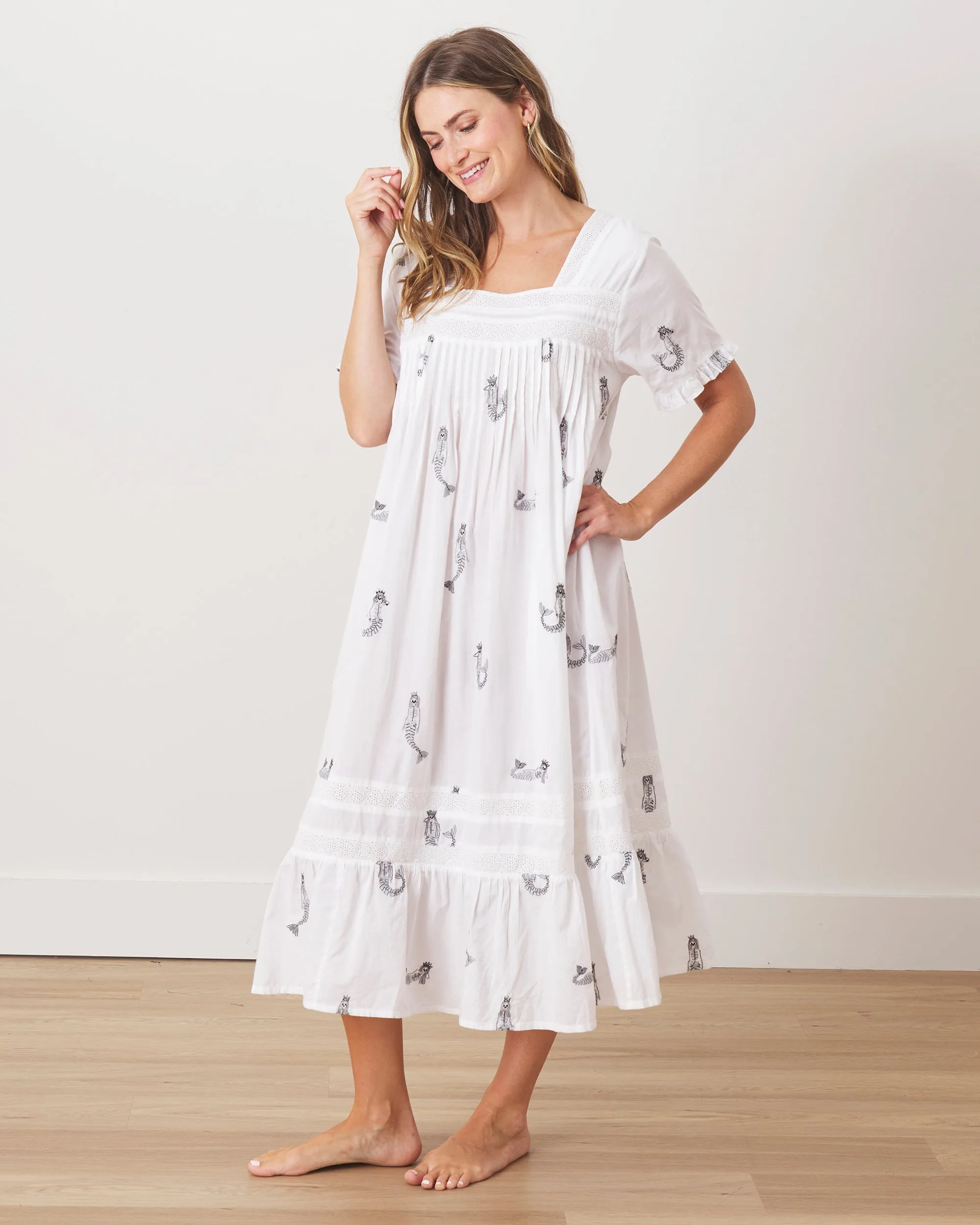 Daughters Of Triton Skeleton - Nashville Nights Nightgown - Cloud sold by Printfresh product image thumbnail 5