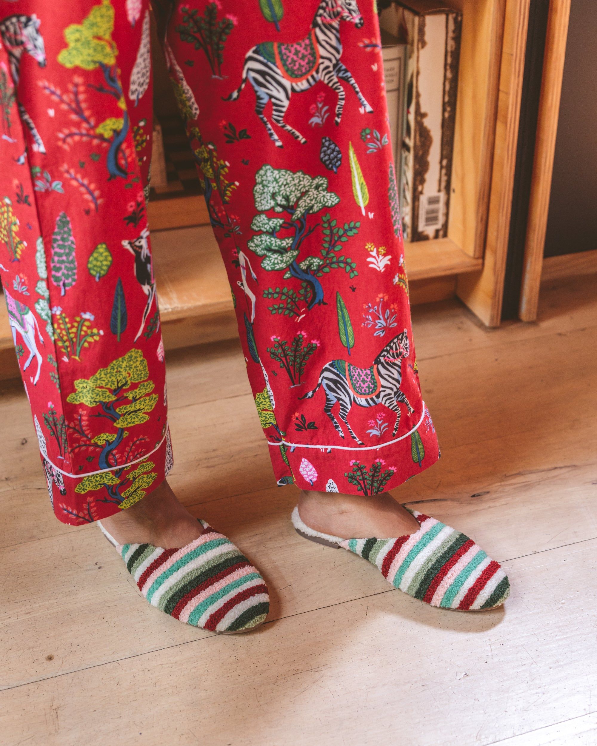 Candy Cane Stripe - Tufted Slippers - Multi sold by Printfresh product image thumbnail 4