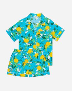 Lemon Zest - Petite Short Sleep Set - Turquoise sold by Printfresh