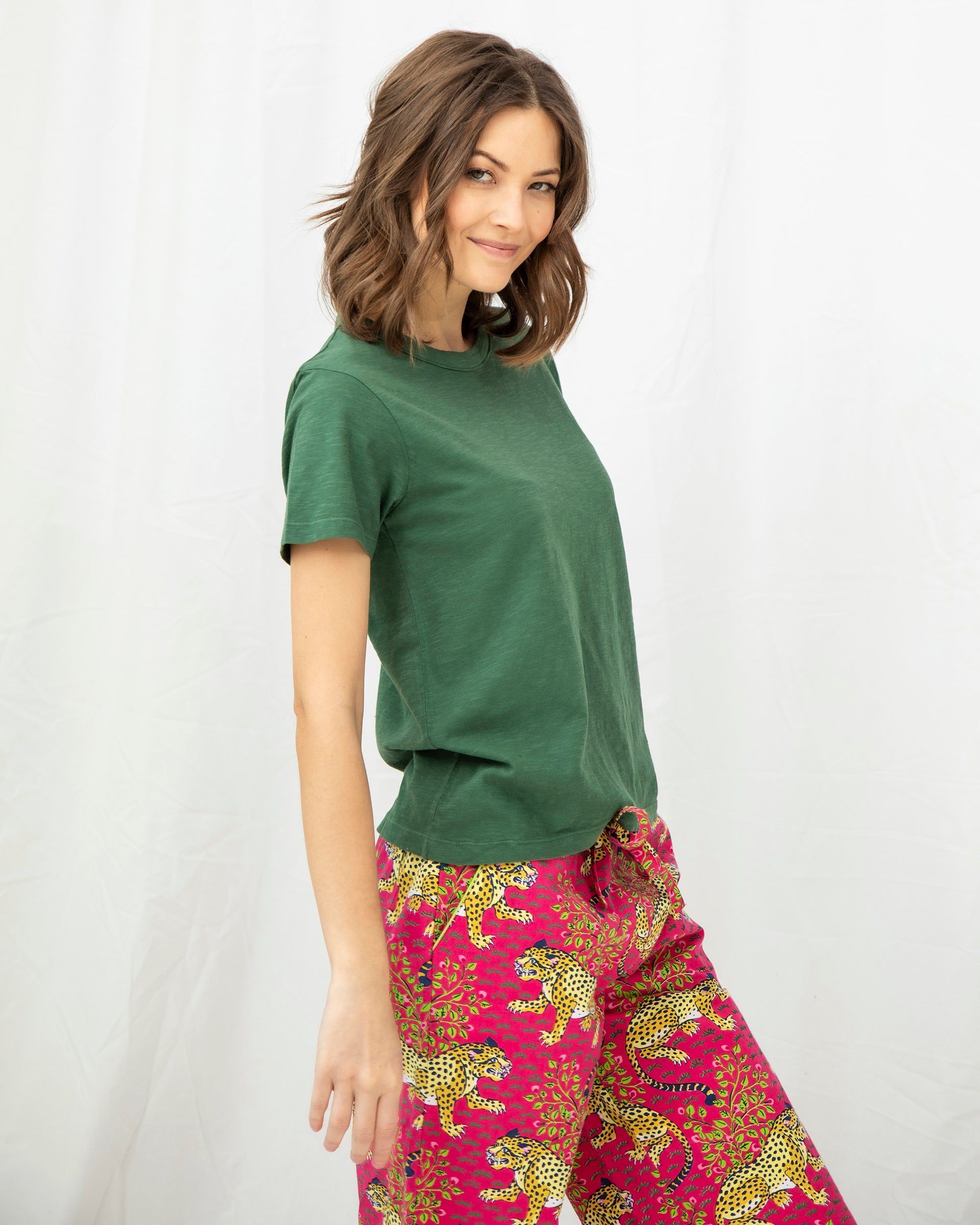 Saturday Tee - Knit T-Shirt 3-Pack - Cloud/Basil/Indigo sold by Printfresh product image thumbnail 5