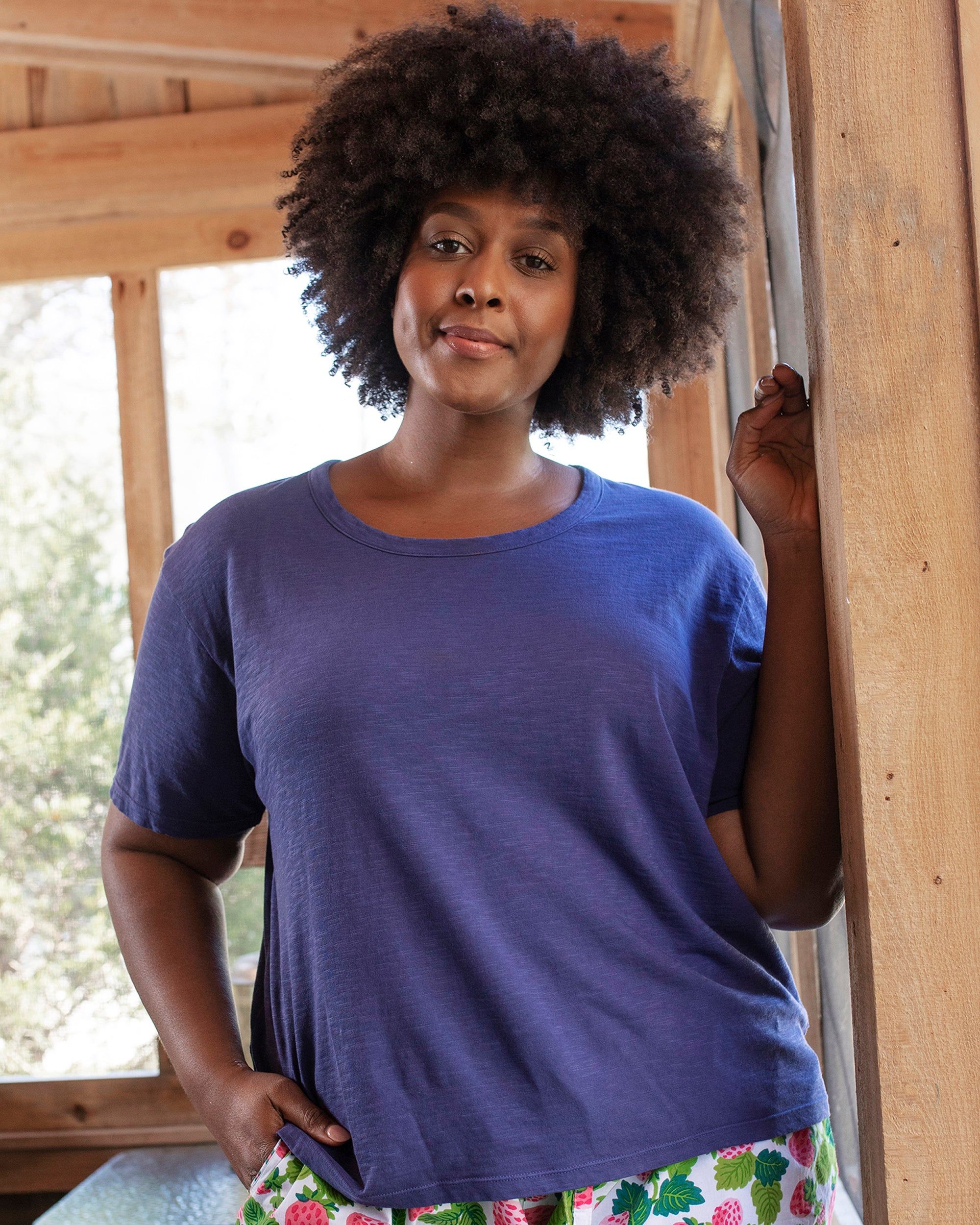 Saturday Tee - Knit T-Shirt 3-Pack - Cloud/Basil/Indigo sold by Printfresh product image thumbnail 2