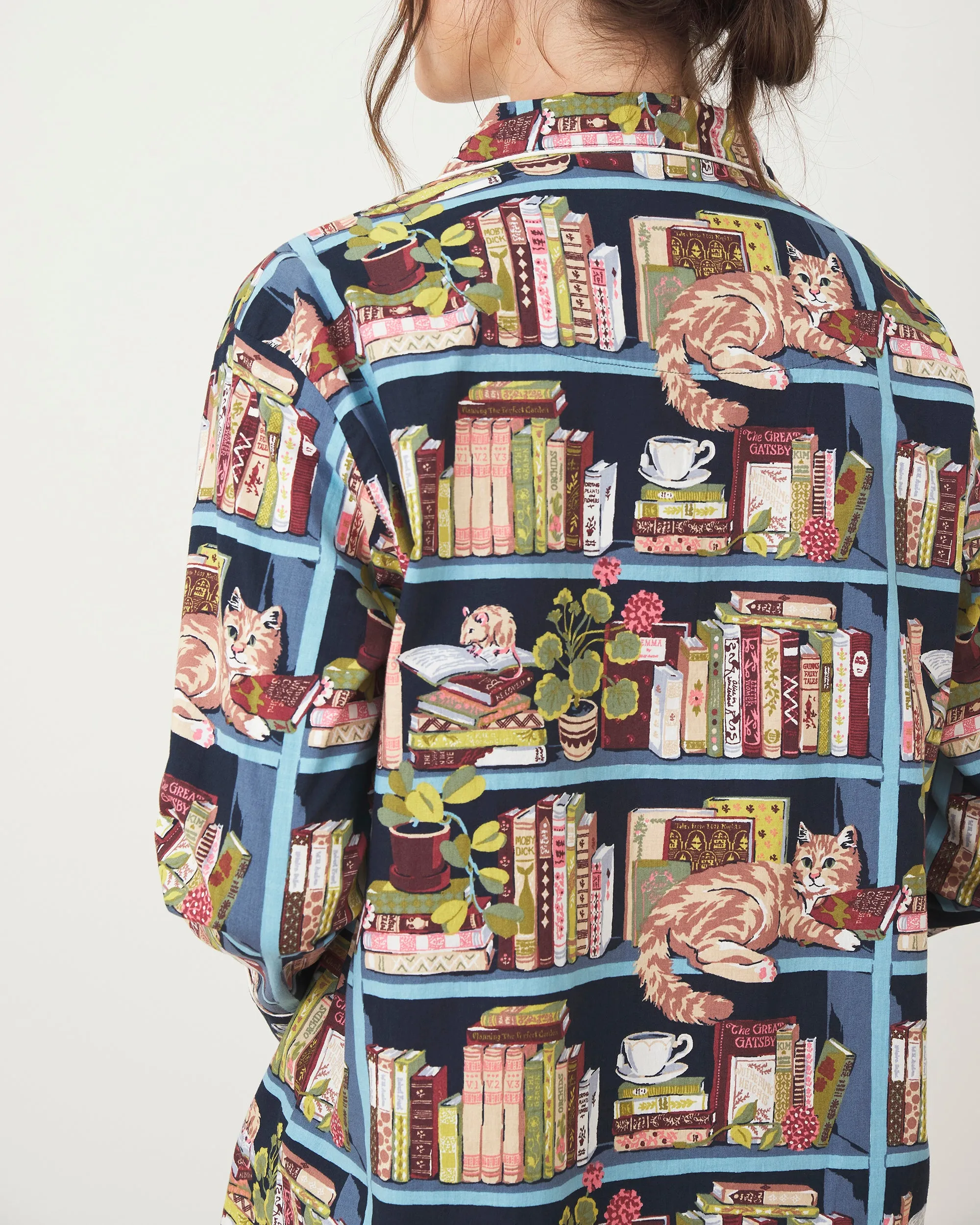 Secret Library - Long PJ Set - Hideaway Blue sold by Printfresh product image thumbnail 4